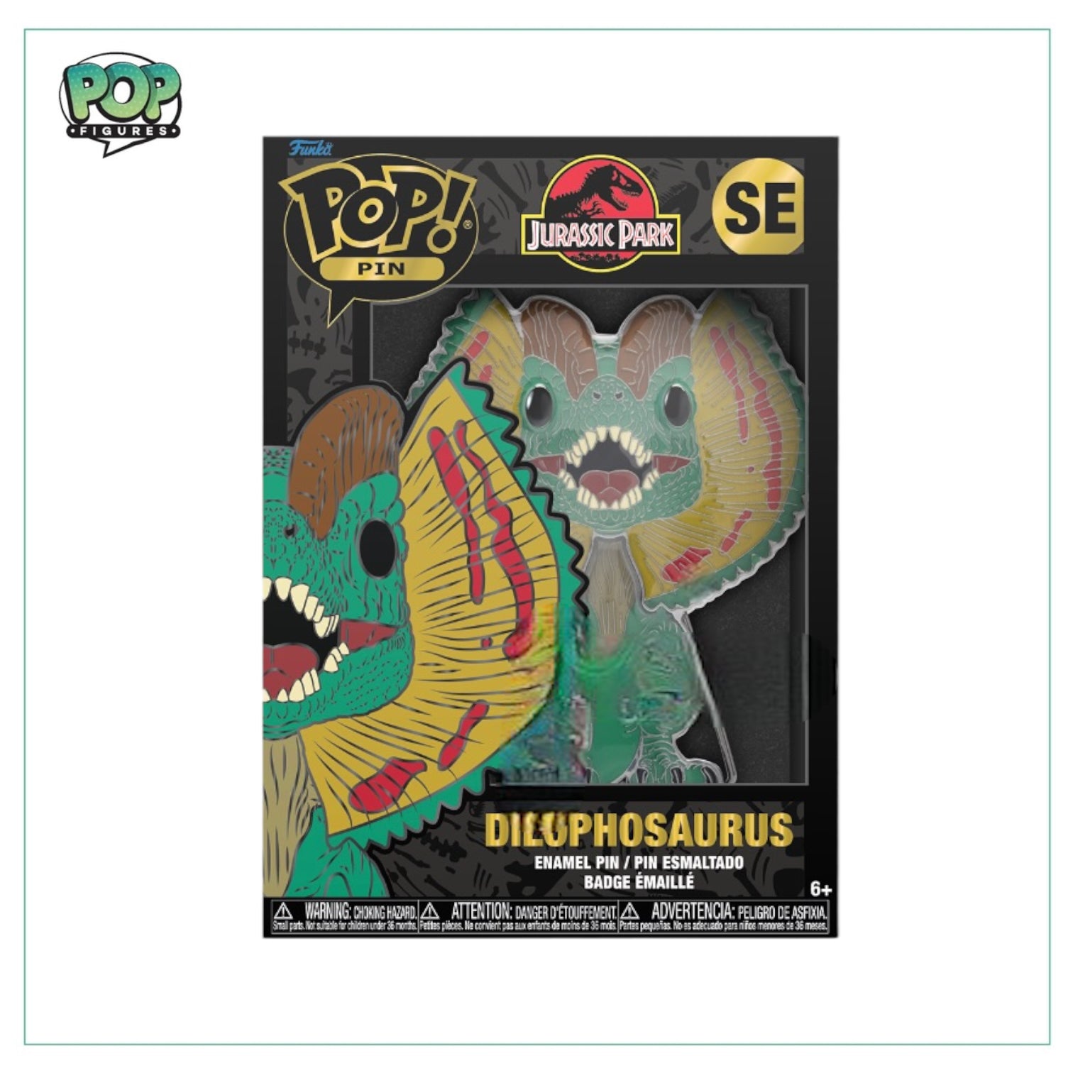 Dilophosaurus Se Funko Enamel Pop Pin Jurassic Park 0200