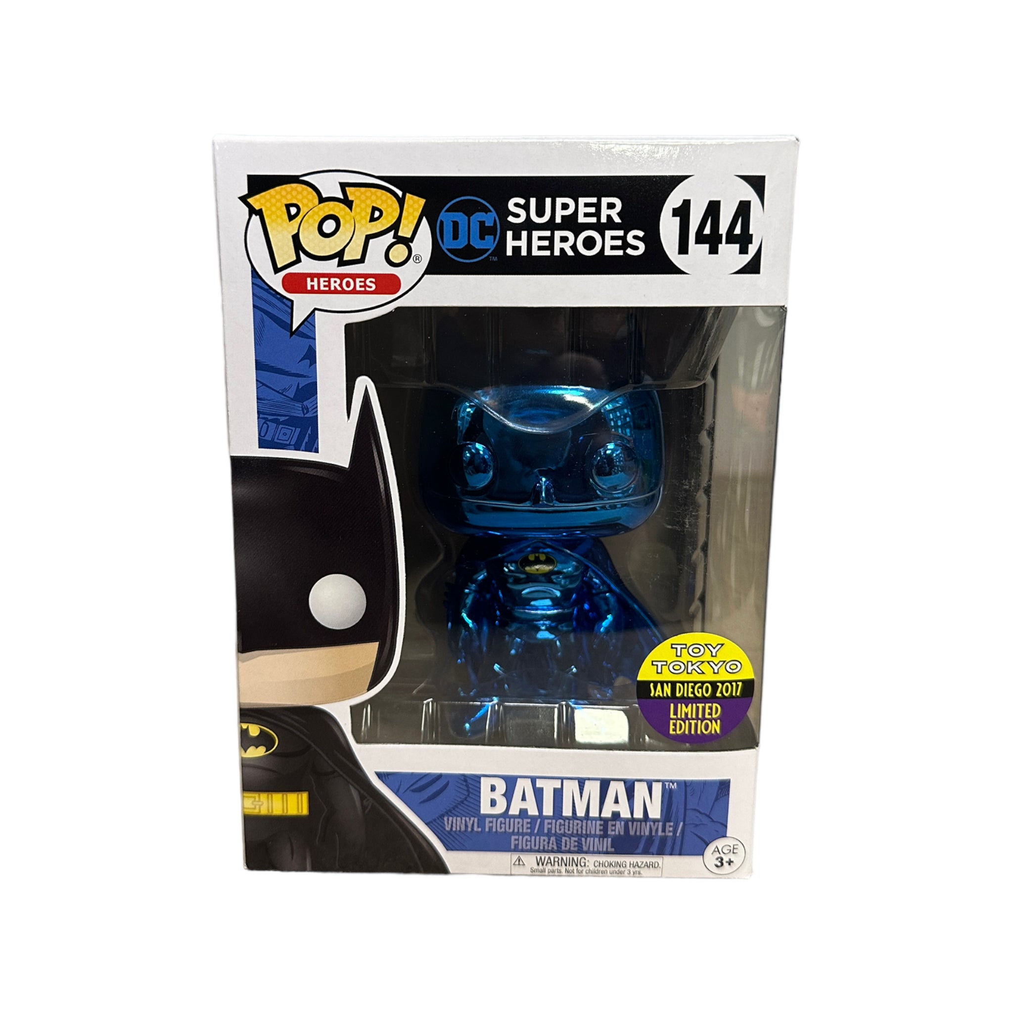 Batman Blue Chrome DC Super Heroes SDCC 2017 Toy Tokyo