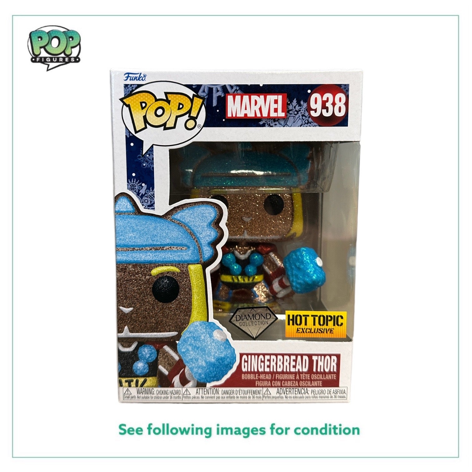 Gingerbread Thor #938 (Diamond Collection) Funko Pop! - Marvel