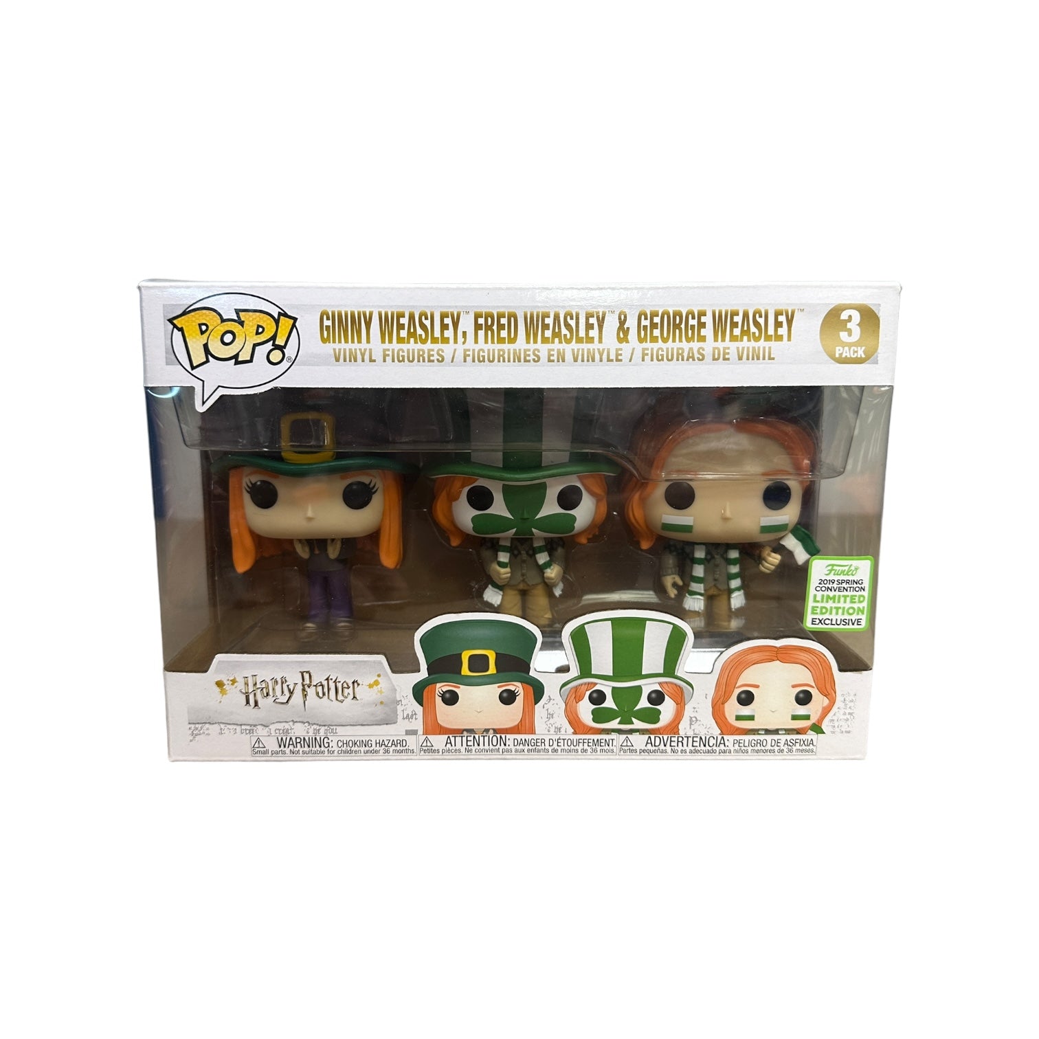 Funko Pop sale Harry Potter-Ginny, Fred & George Weasley 3 Pack ECCC 2019 Exclusive