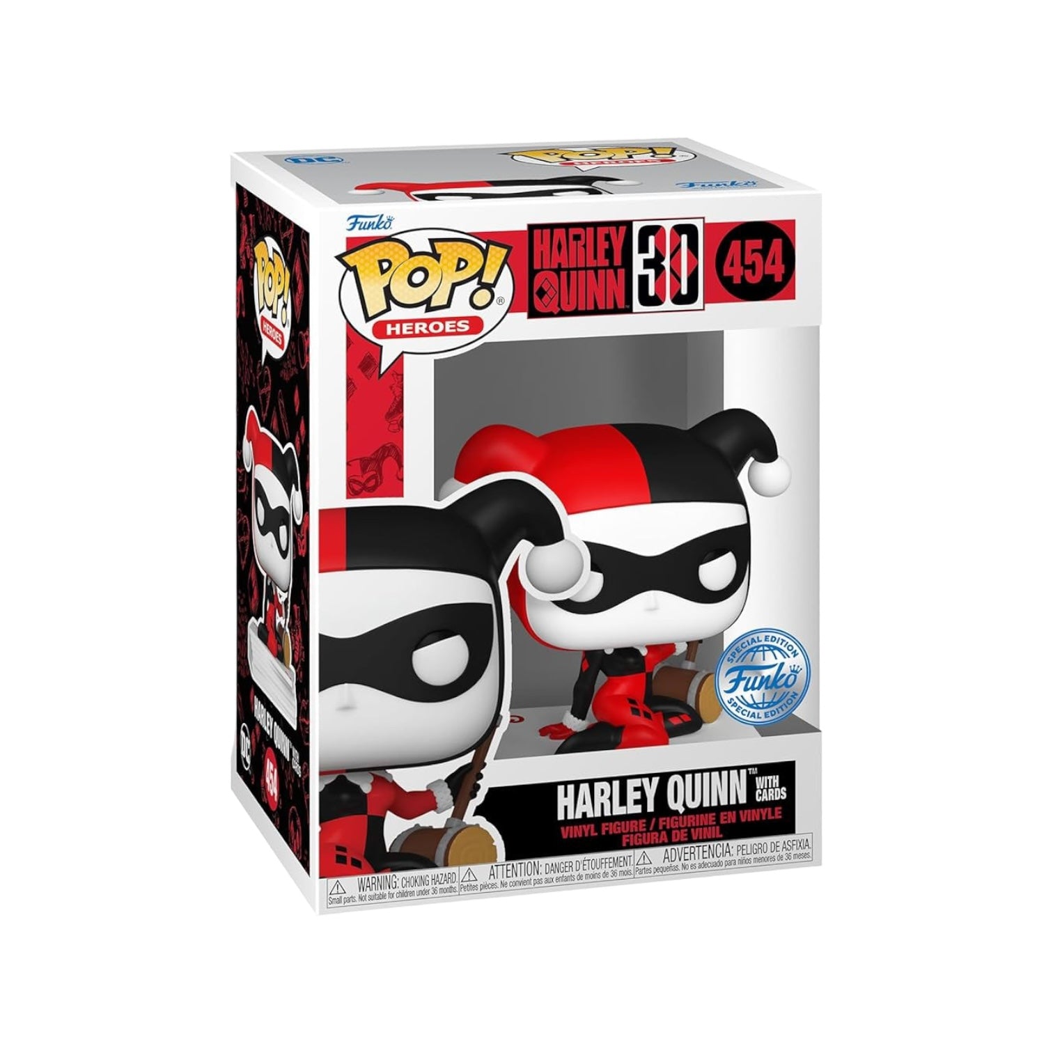 Harley Quinn Chair Cape Funko 454 2024 w Cards 07 The Joker Batman Animated Series