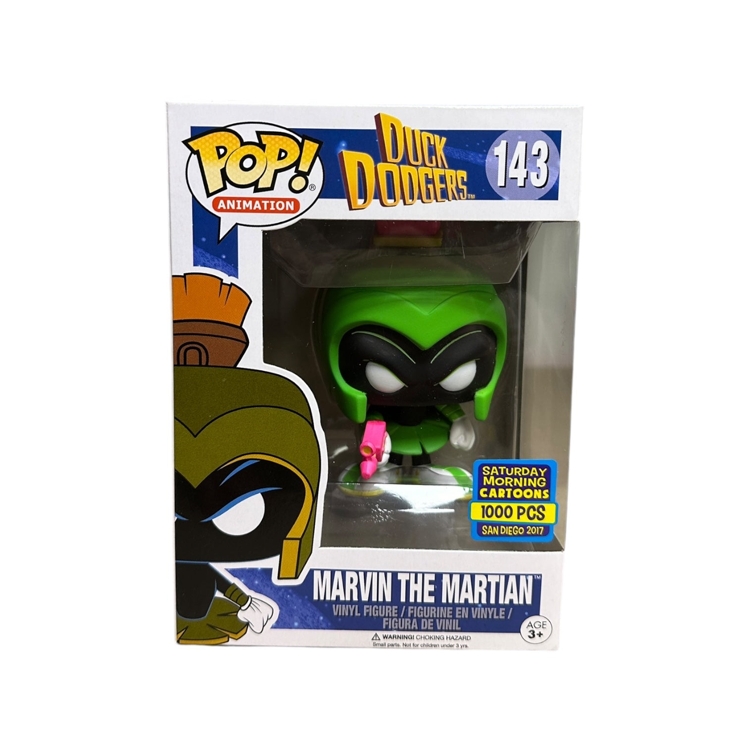 Marvin The Martian Neon Lime Funko Pop Duck Dodgers SDCC 2017 Saturday Morning Cartoons Collectible