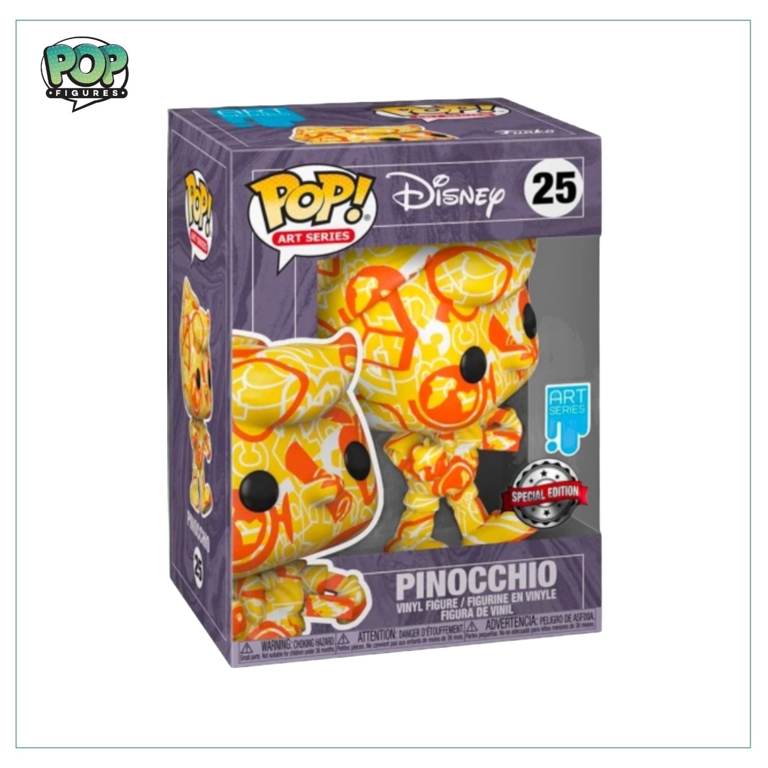 Pinocchio Disney Funko Series - - #25 Pop! Edition Art Special