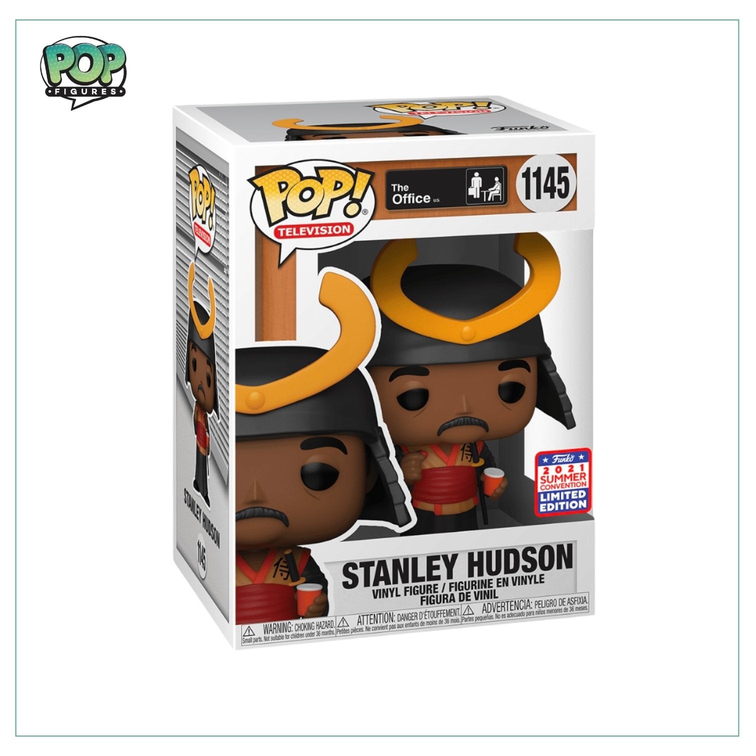 Stanley Hudson #1145 Funko Pop! The Office, 2021 Virtual Funkon (Shared  Sticker)