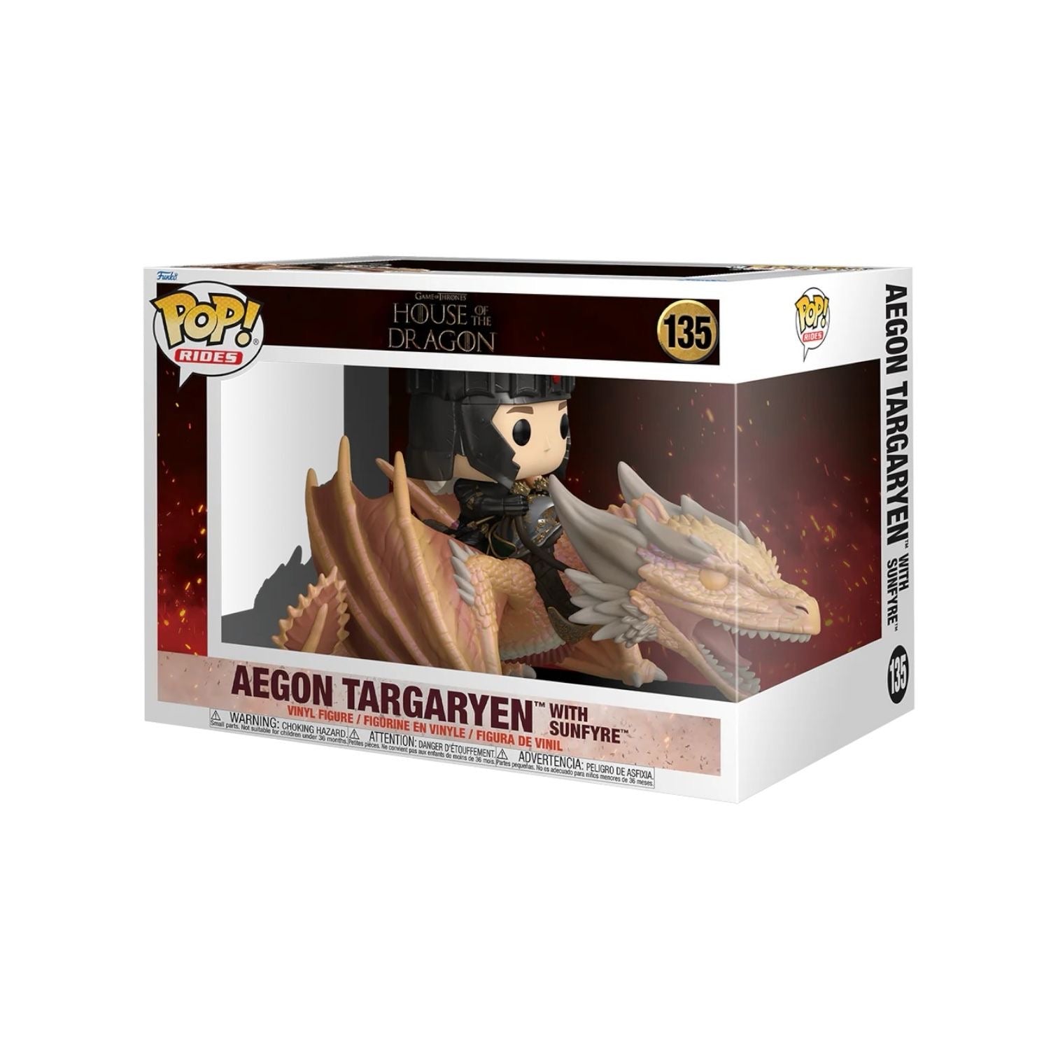 Aegon Targaryen with Sunfyre #135 Funko Pop Rides - House of the Dragon - PREORDER