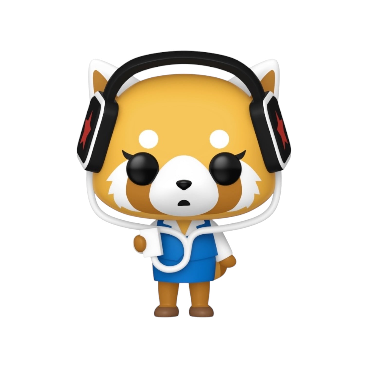 This adorable Aggretsuko figure comes equipped with her signature headphones,