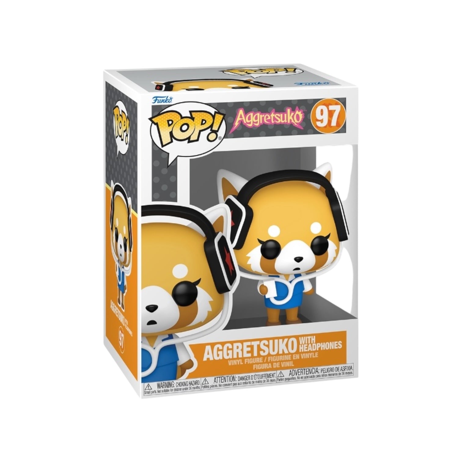 This adorable Aggretsuko figure comes equipped with her signature headphones,