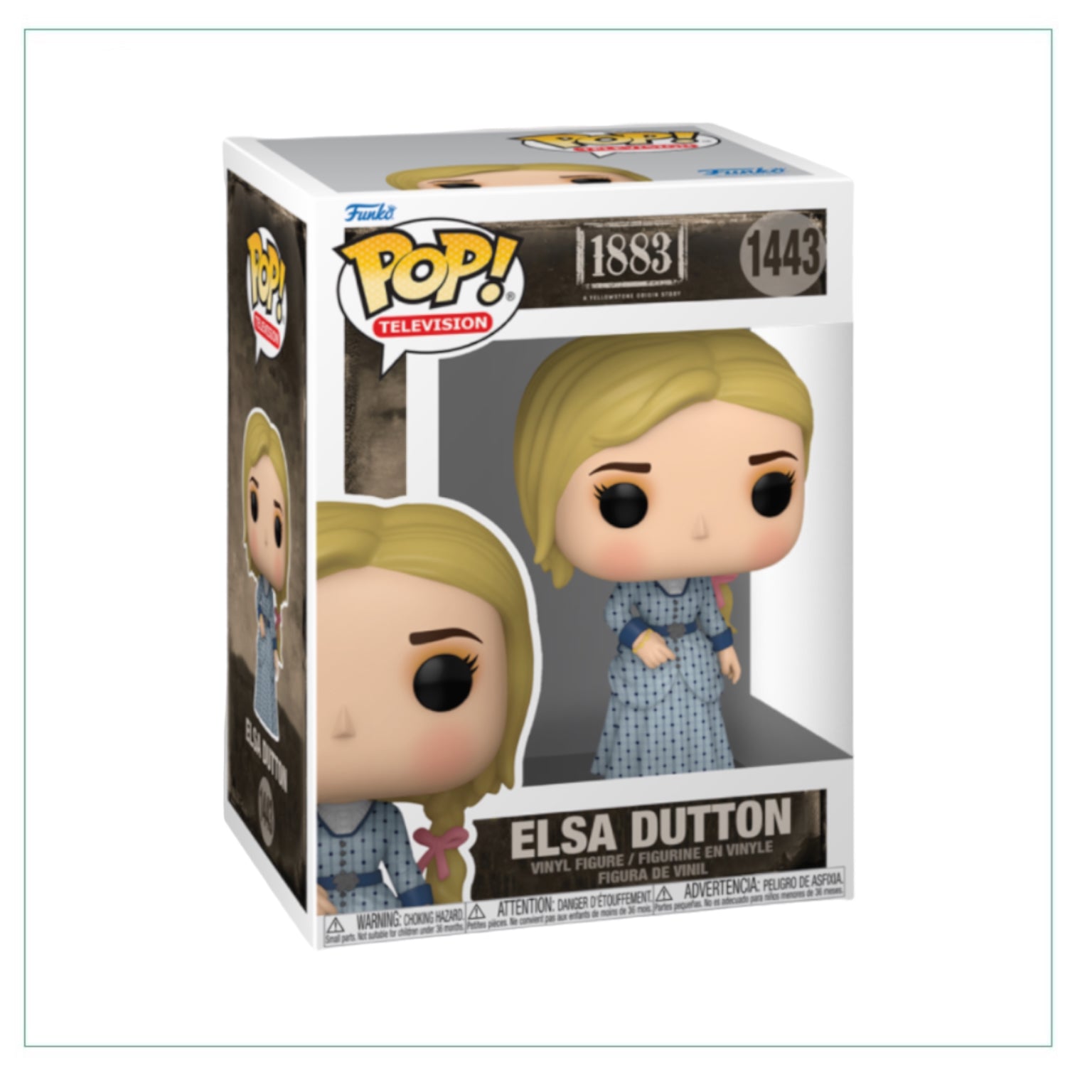 Funko Pop! figure of Elsa Dutton from Yellowstone 1883, featuring her signature style in a charming collectible form.