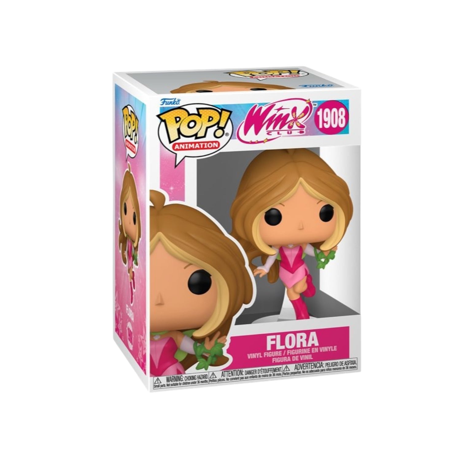 Flora 1908 funko pop pretty in pink with pale pink high gloves 