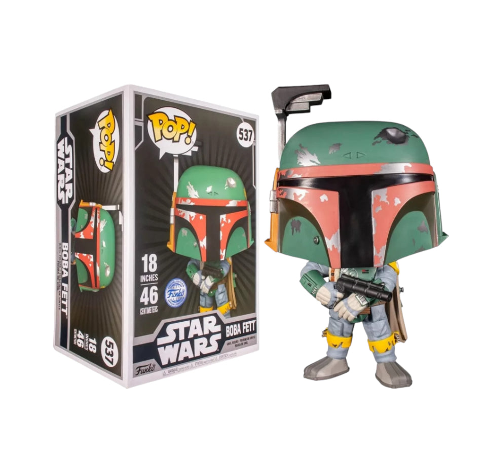 UNSEALED: Boba Fett #537 18’’ Funko Pop! - Star Wars - Funko Exclusive!