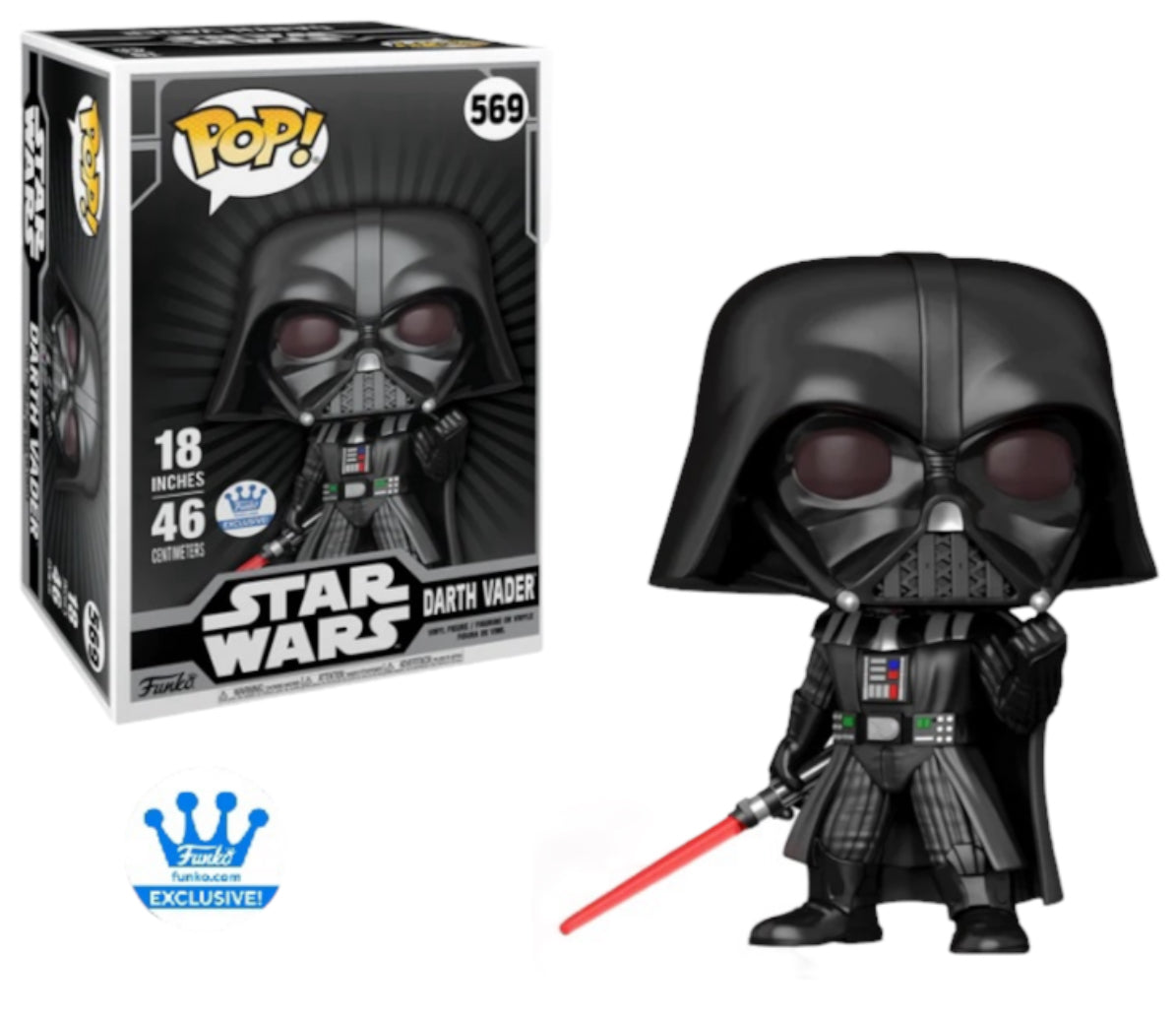 UNSEALED: Darth Vader #569 18’’ Funko Pop! - Star Wars - Funko Exclusi