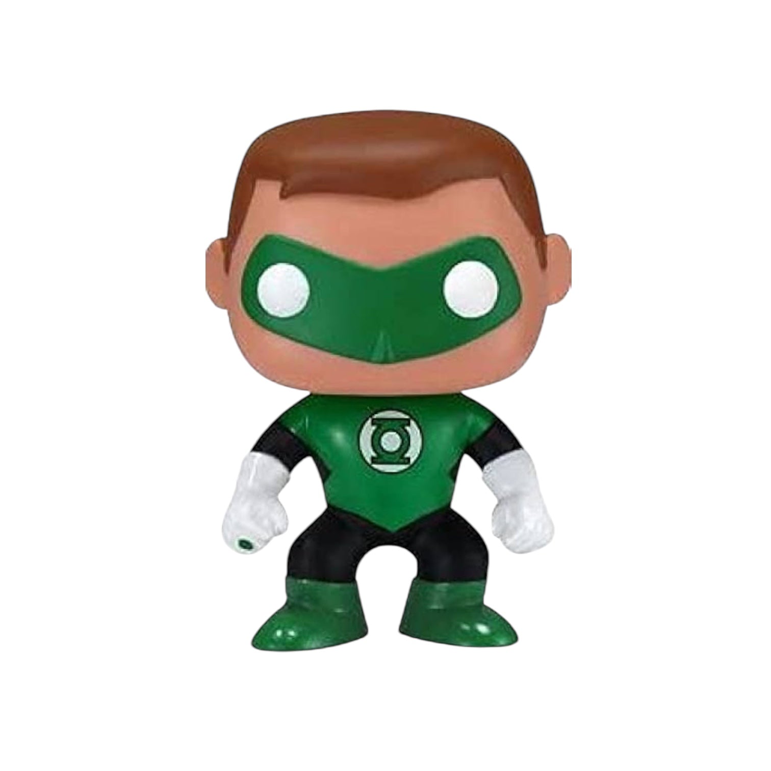 Green Lantern dressed in green superhero outfit with green face mask.