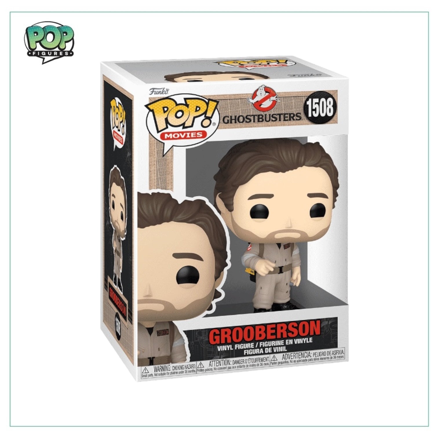 Funko Pop! figure of Grooberson #1508 from Ghostbusters, featuring his signature look and playful expression.