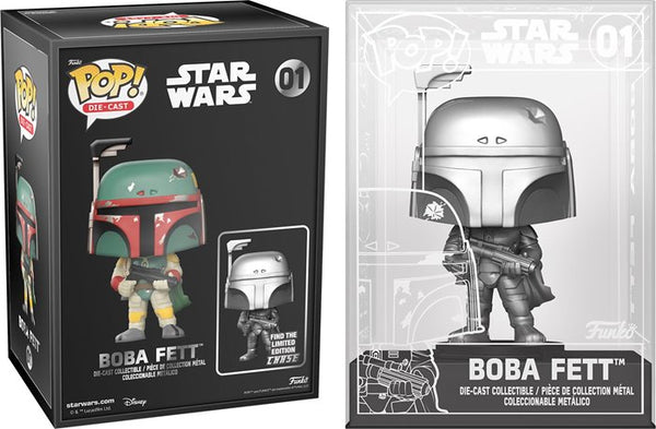 Boba Fett Diecast Funko Pop Bundle CHASE & COMMON hotsell (hard stack included)