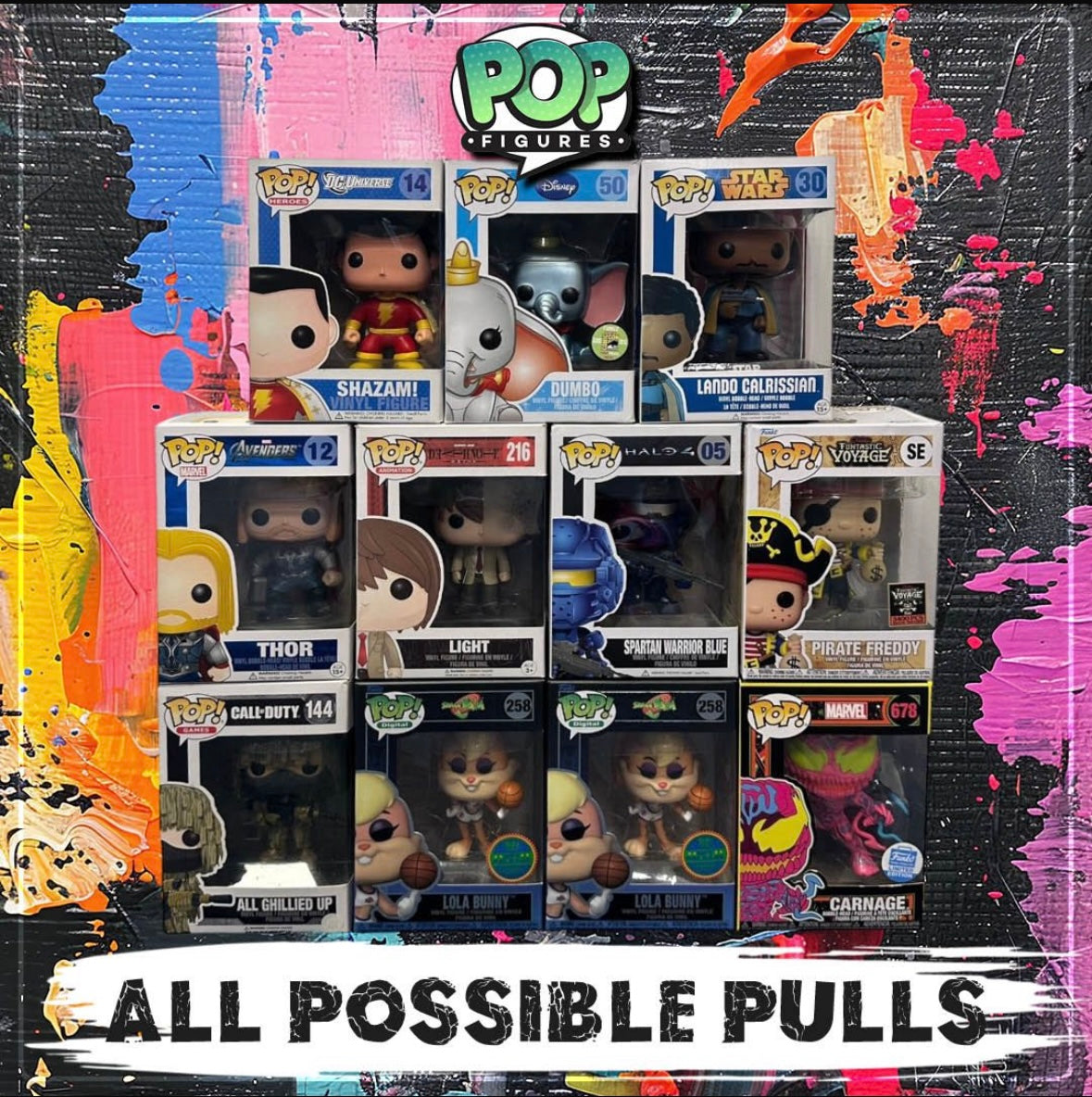 6 Damaged Funko Pop Grail Hunt Mystery Box