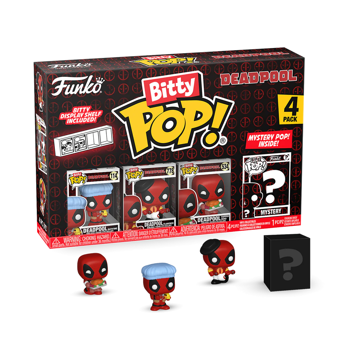 Deadpool Bathtime 4 Pack Bitty Funko POP! - Deadpool - Chance Of Chase