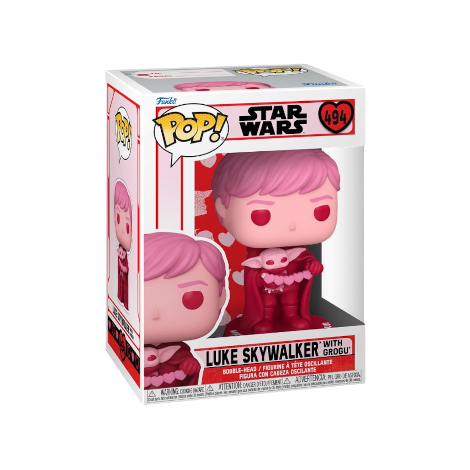 Luke Skywalker with Grogu #494 Funko Pop! - Star Wars - Valentine’s