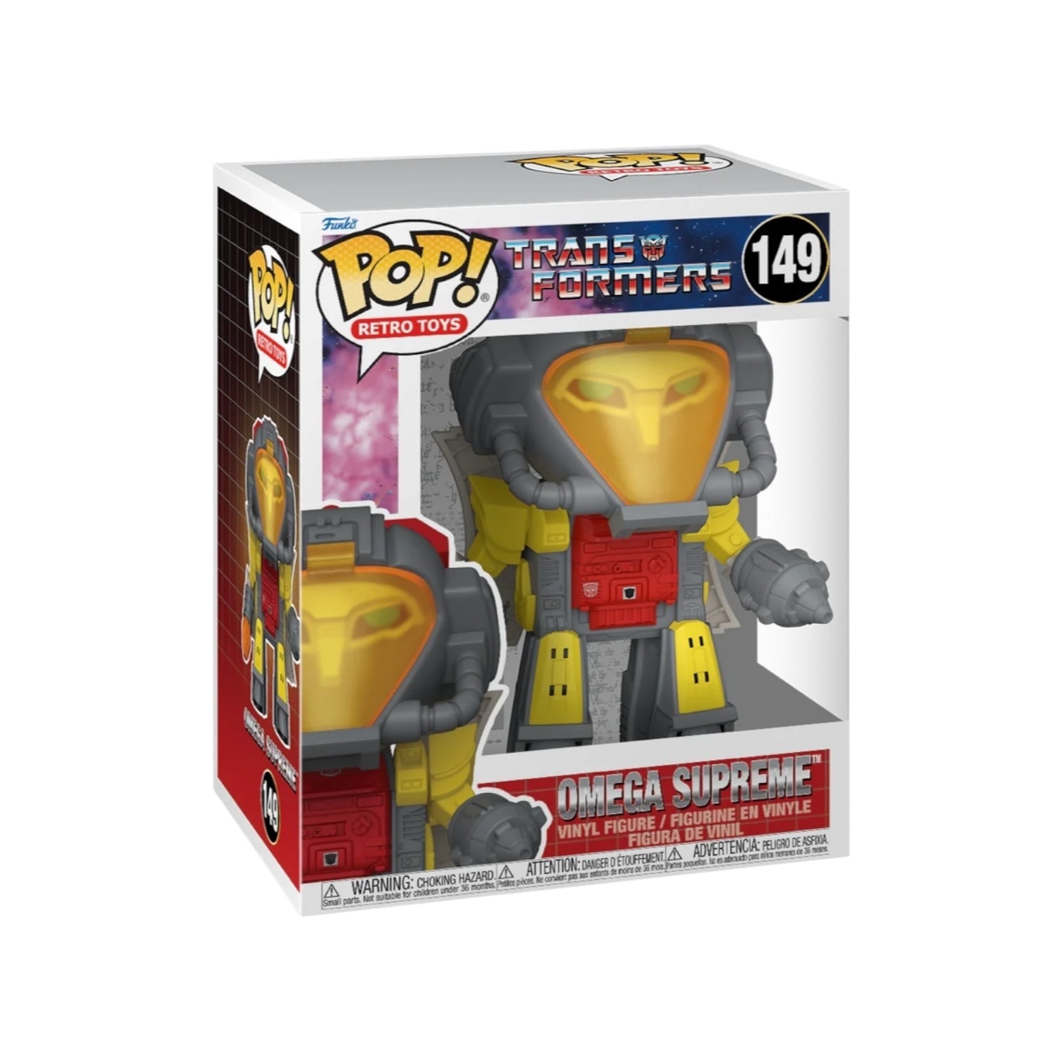 6.5 inch version of omega supreme with his silver yellow and red detail 