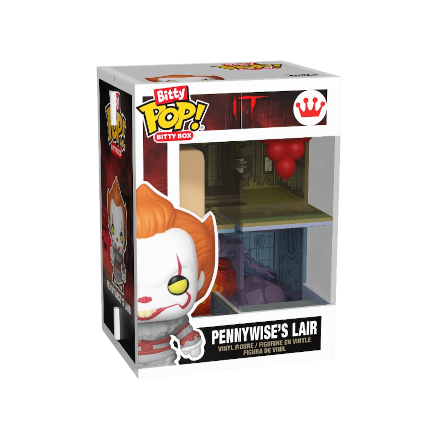 Pennywise's Lair bitty box (closed) designed to look like a standard pop 