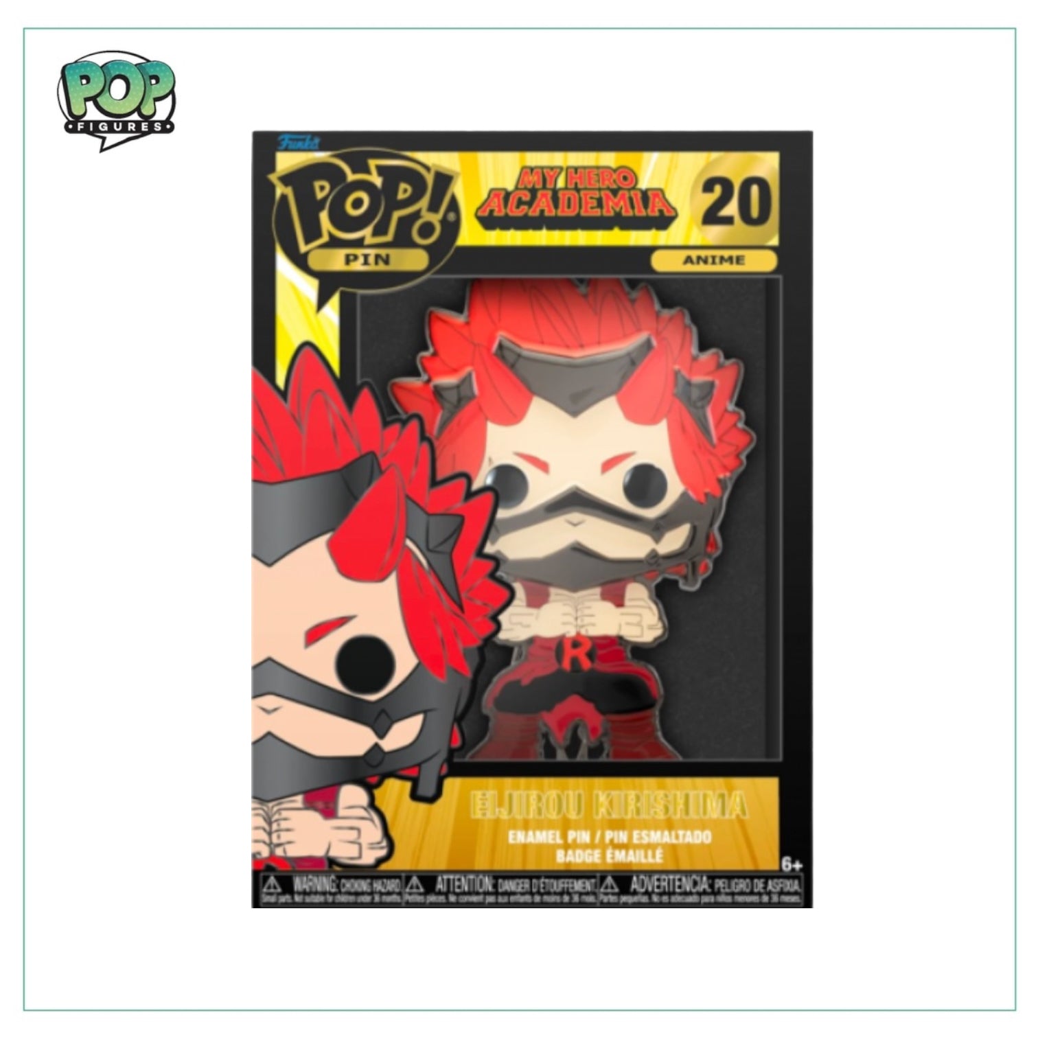 Eijiro Kirishima #20 Funko Enamel Pop! Pin - My Hero Academia