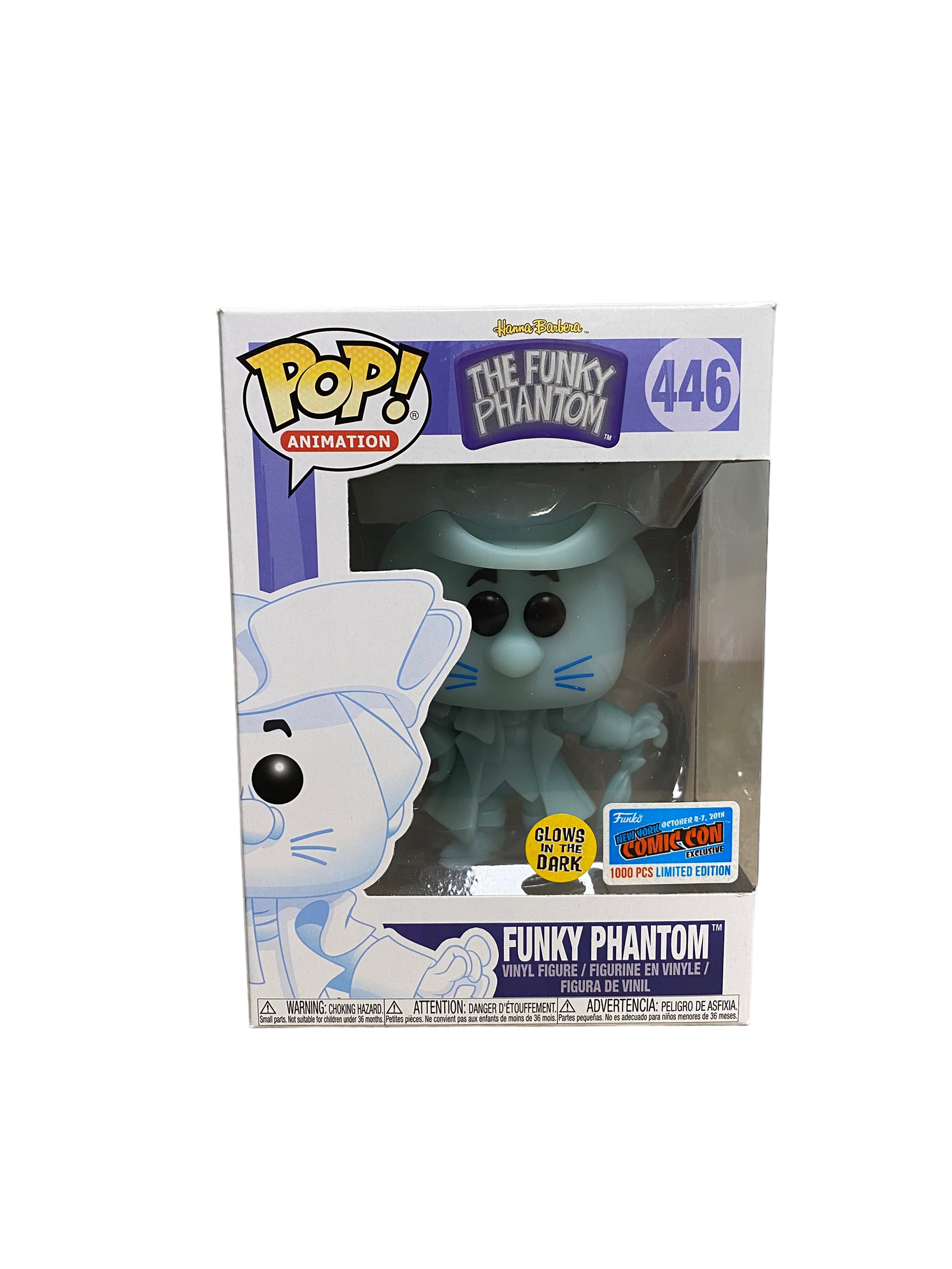 Funky Phantom #446 (Glows in the Dark) Funko Pop! - The Funky Phantom - NYCC 2018 Official Convention Exclusive LE1000 Pcs - Condition 8.5/10