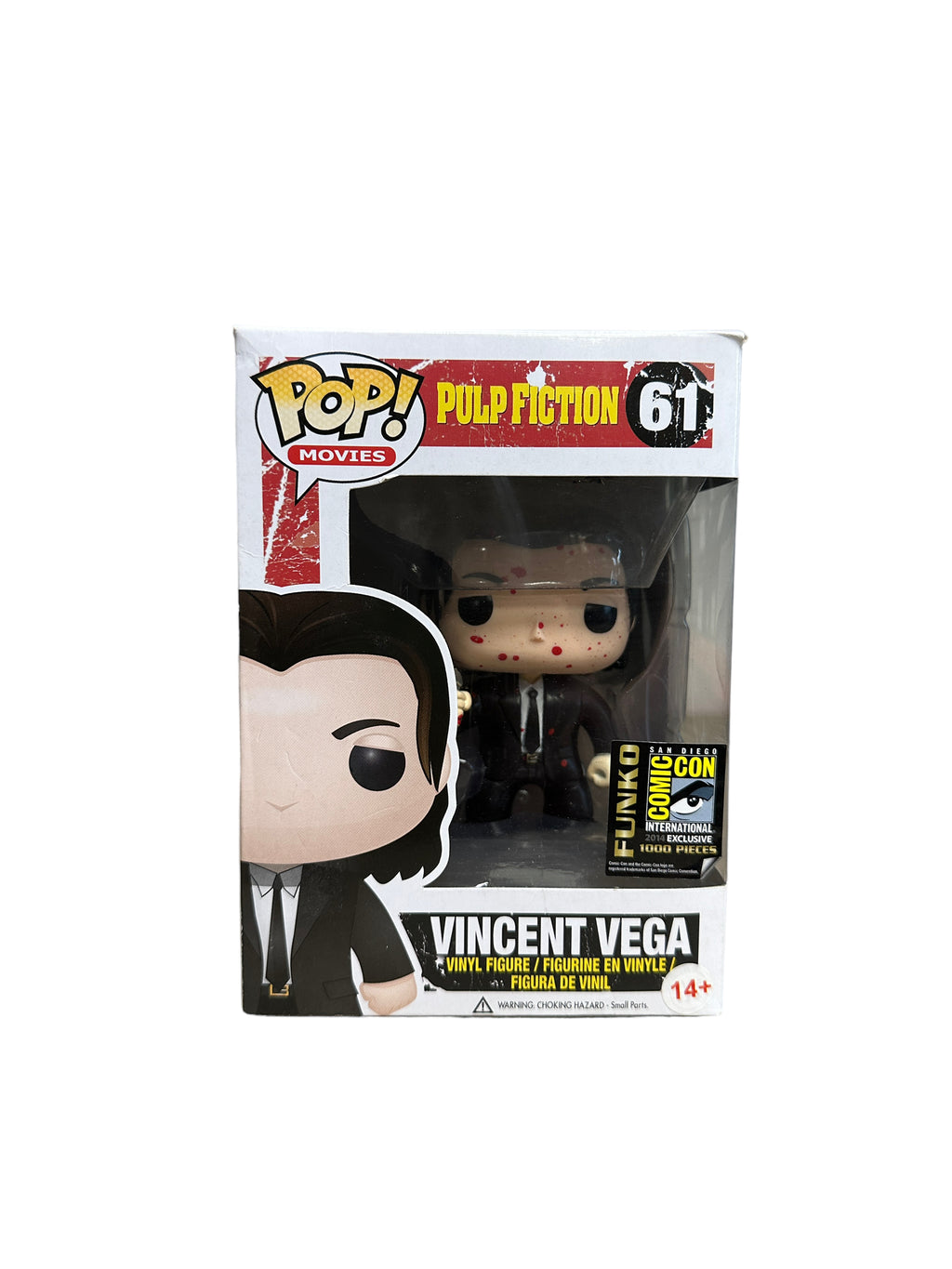 Vincent Vega #61 (Bloody) Funko Pop! - Pulp Fiction - SDCC 2014 Exclusive  LE1000 Pcs - Condition 6.5/10