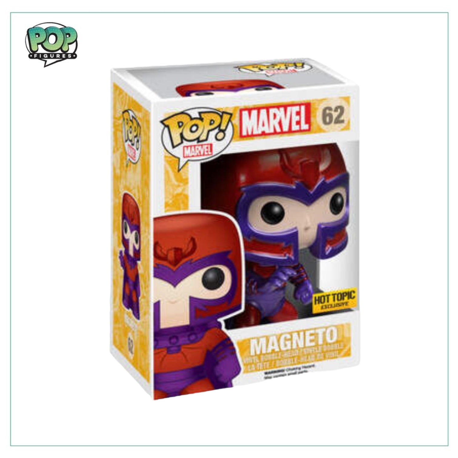 Magneto (Metallic)  #62 Funko Pop! - Marvel - Hot Topic Exclusive - 2015 Pop - Condition 9/10