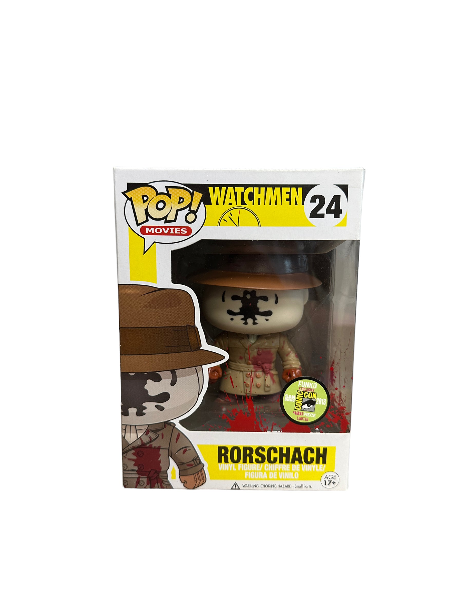 Rorschach 24 Bloody Funko Pop Watchmen SDCC 2013 Exclusive LE480 Pcs Condition 8.5 10