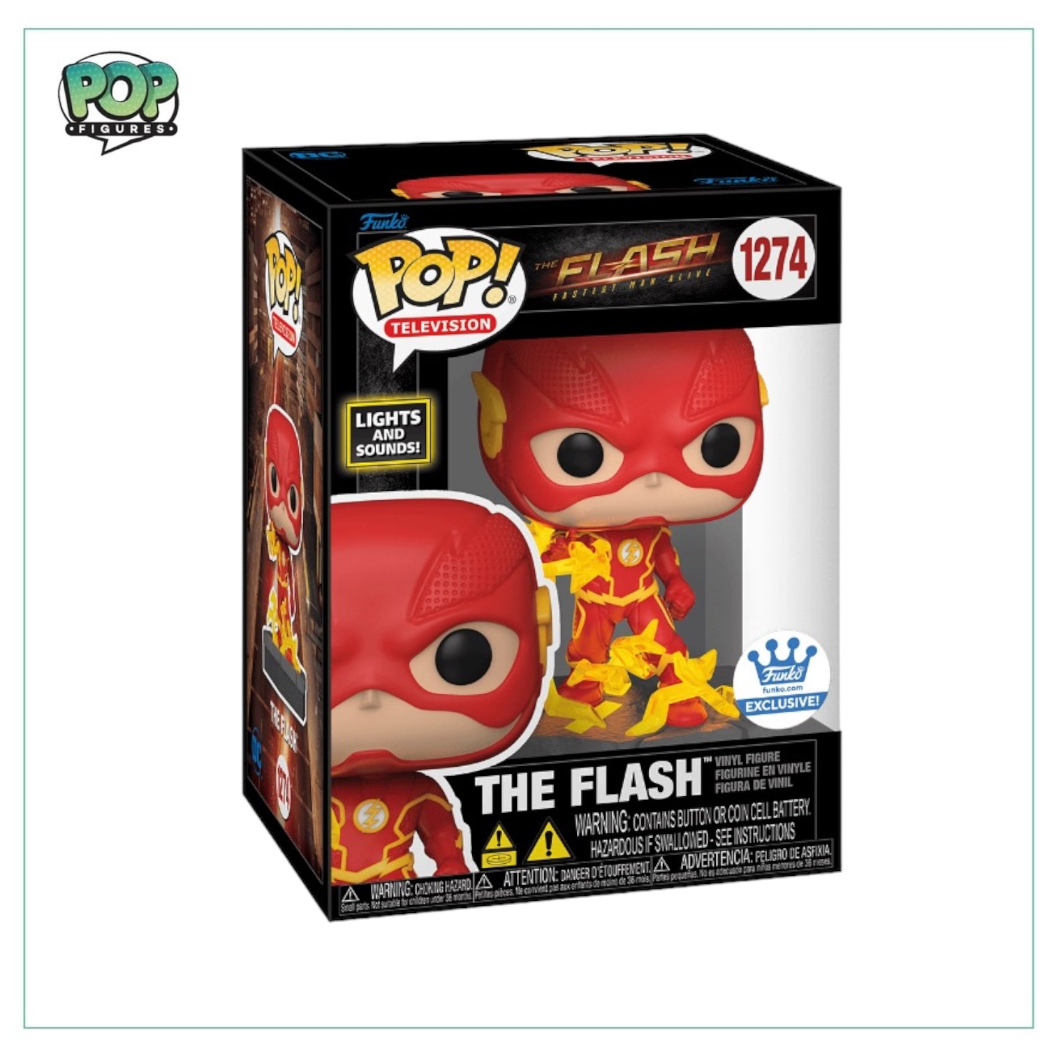 The Flash #1274 (Lights and Sounds) Funko Pop! - The Flash Fastest Man Alive - Funko shop Exclusive