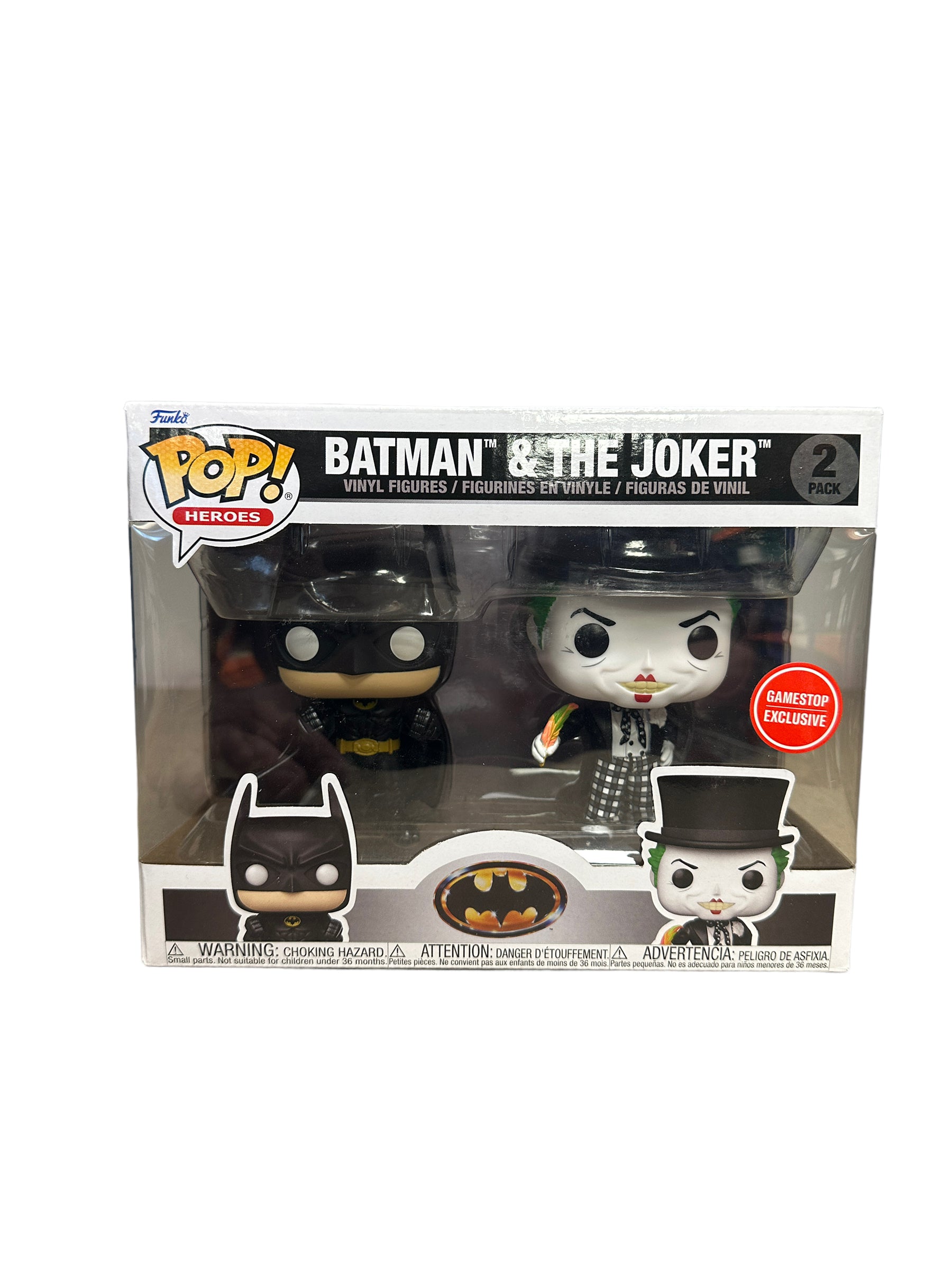 Batman & The Joker (Mime) 2 Pack Funko Pop! - Batman -  GameStop Exclusive - Condition 8.5/10