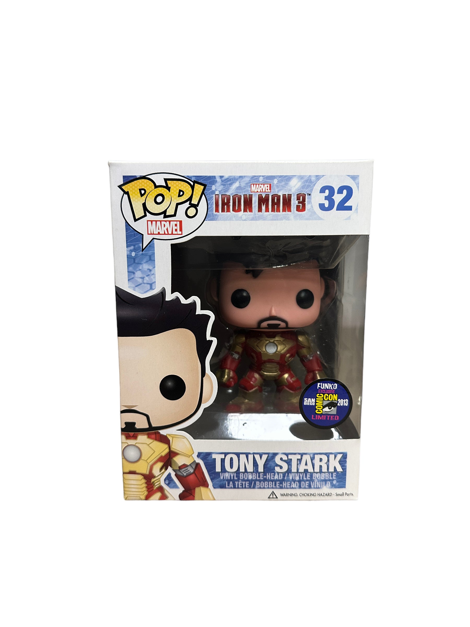 Tony Stark #32 (Unmasked) Funko Pop! - Iron Man 3 - SDCC 2013 Exclusive - Condition 8.75/10