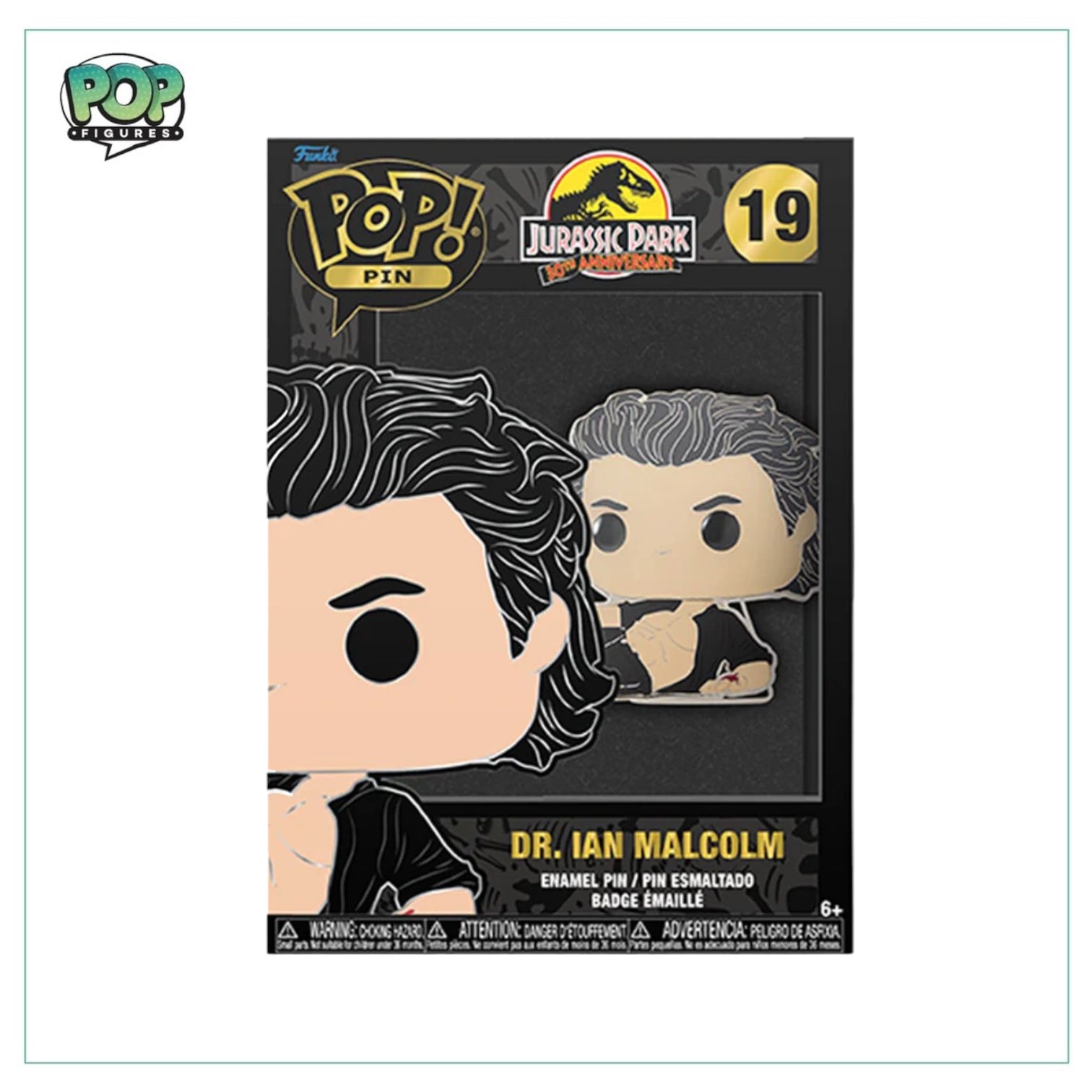 Dr Ian Malcolm #19 Funko Enamel Pop Pin - Jurassic Park 30th Anniversary