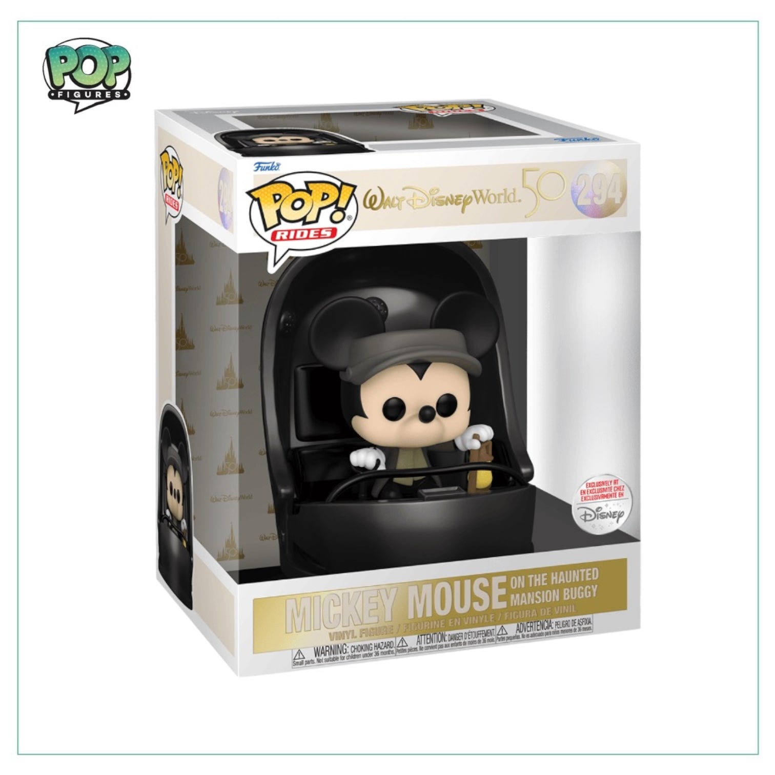 Mickey Mouse on the Haunted Mansion Buggy #294 Rides Funko Pop! - Walt Disney World 50th - Exclusive at Disney