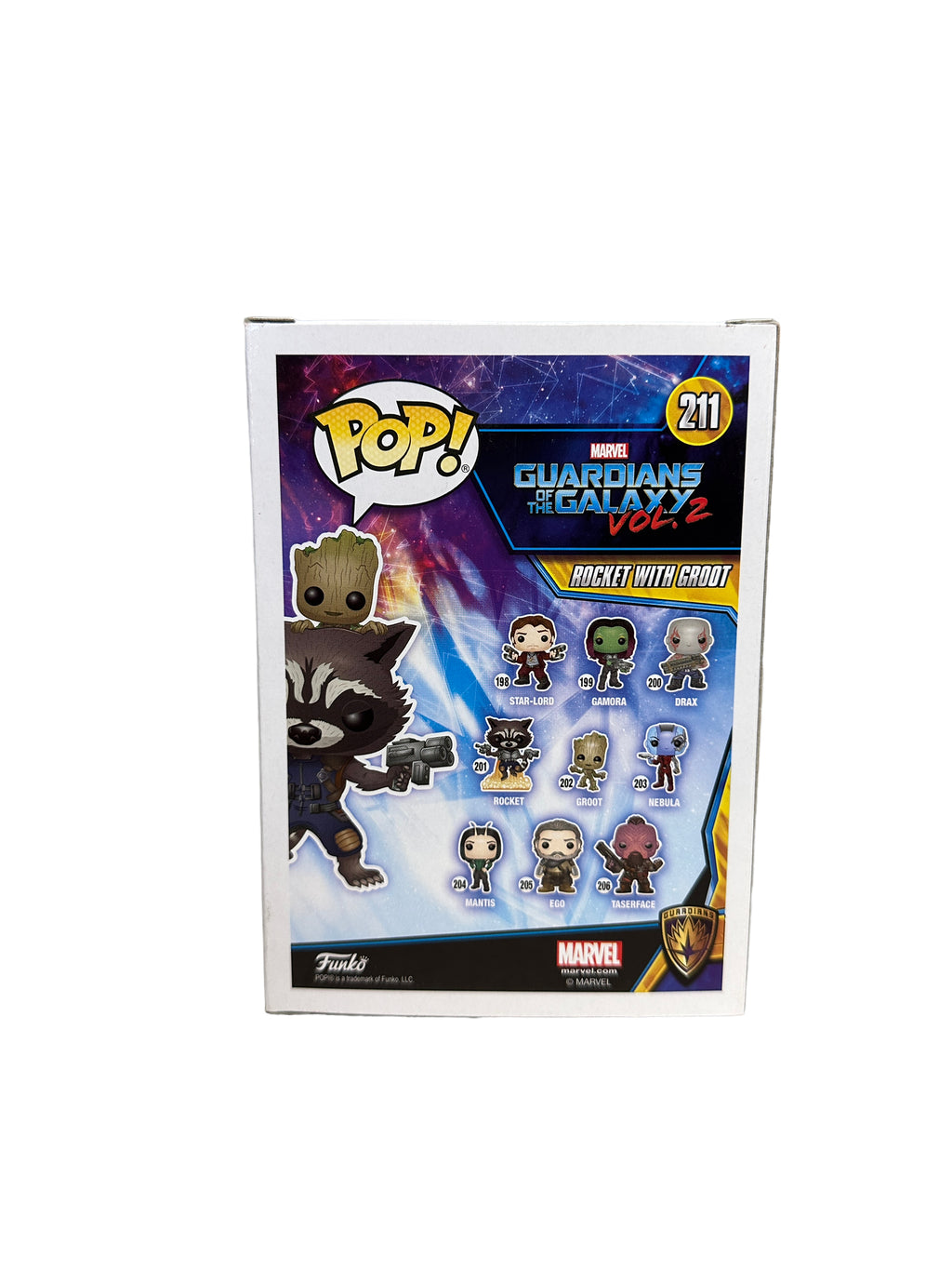 Funko Pop! Rocket With Groot #211 w/ Protector Marvel Collector Corps  Exclusive