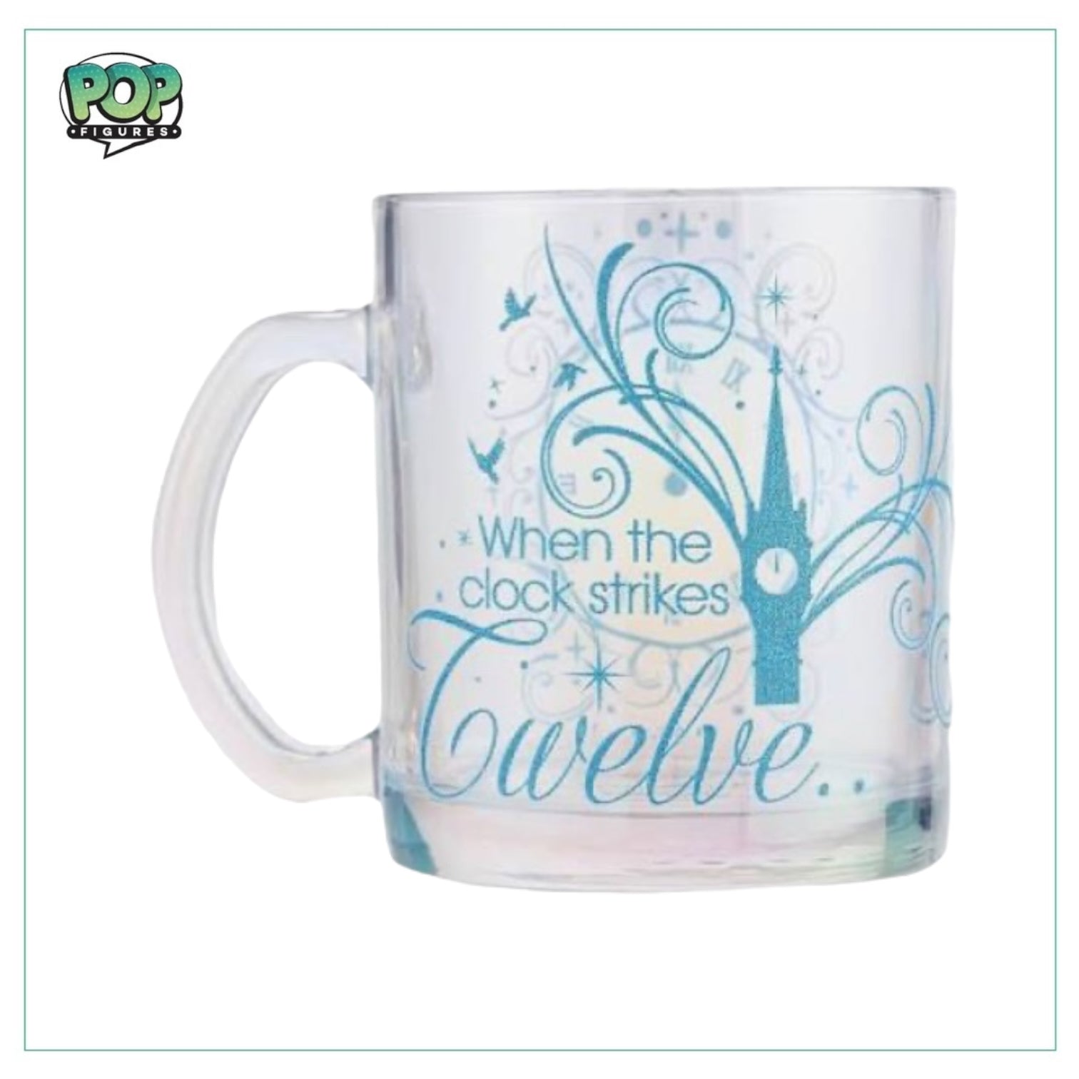 When the Clock Strikes 12 Cinderella Funko Glass Mug