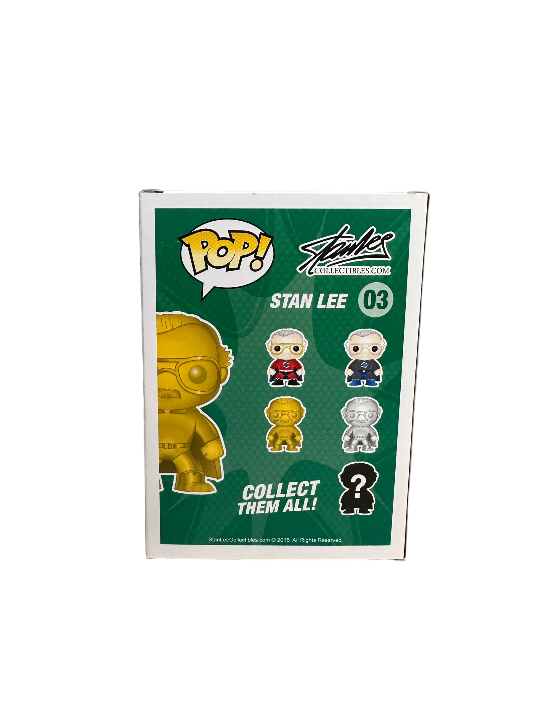 Stan Lee #03 (Superhero Gold) Funko Pop! - Stanleecollectibles.com Exclusive - Condition 7.5/10