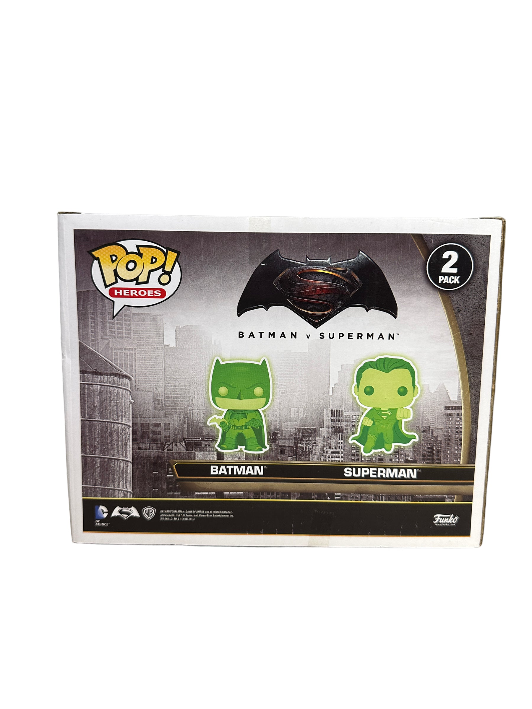 Batman vs Superman (Glows in the Dark) 2 Pack Funko Pop! - Batman v Superman - Walmart Exclusive - Condition 8.5/10