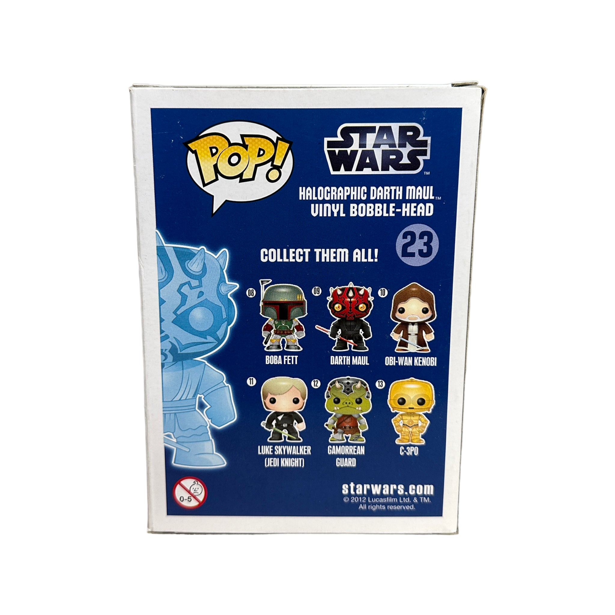 Holographic Darth Maul #23 (Glows in the Dark) Funko Pop! - Star Wars - SDCC 2012 Exclusive LE480 Pcs - Condition 7.75/10