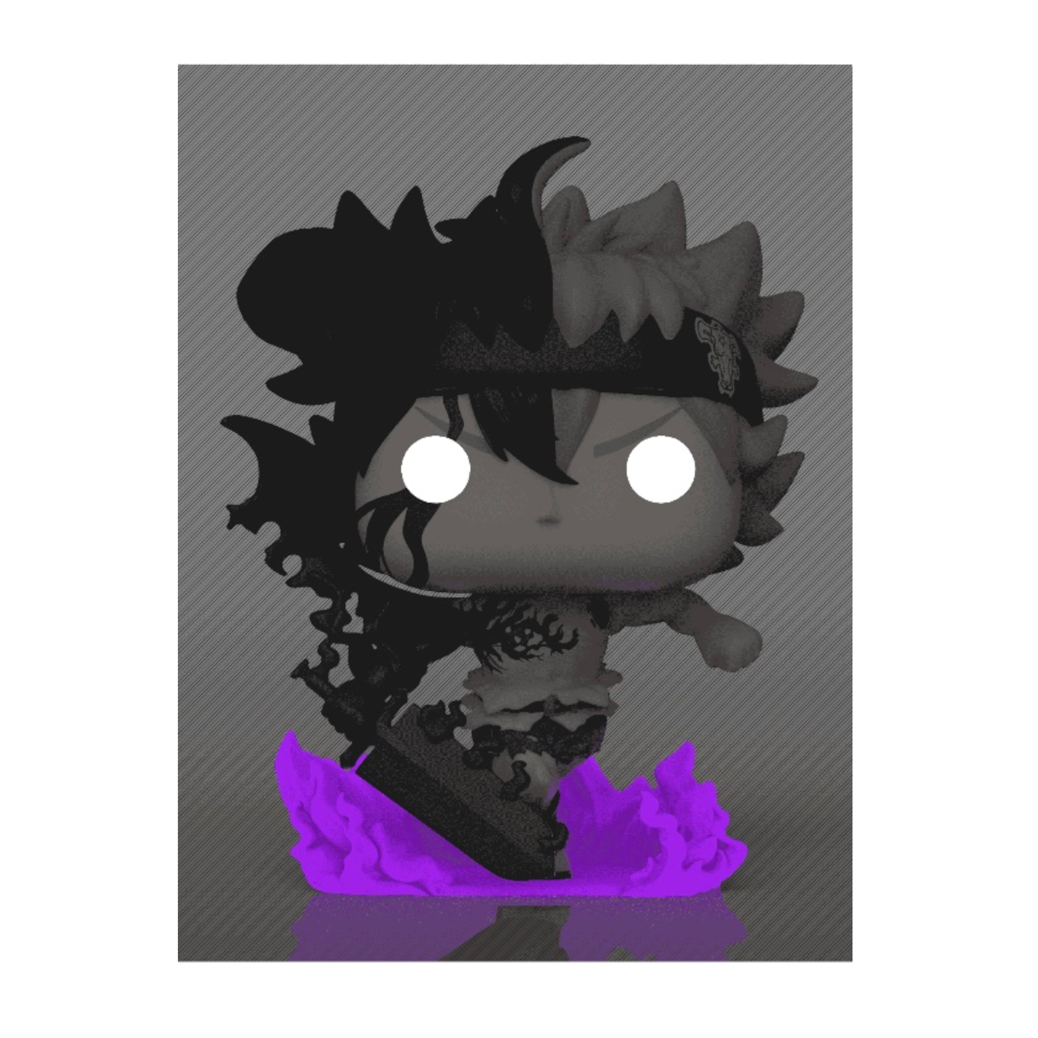 Black Asta #1556 (Glows in the Dark) Funko Pop! - Black Clover - Entertainment Earth Exclusive