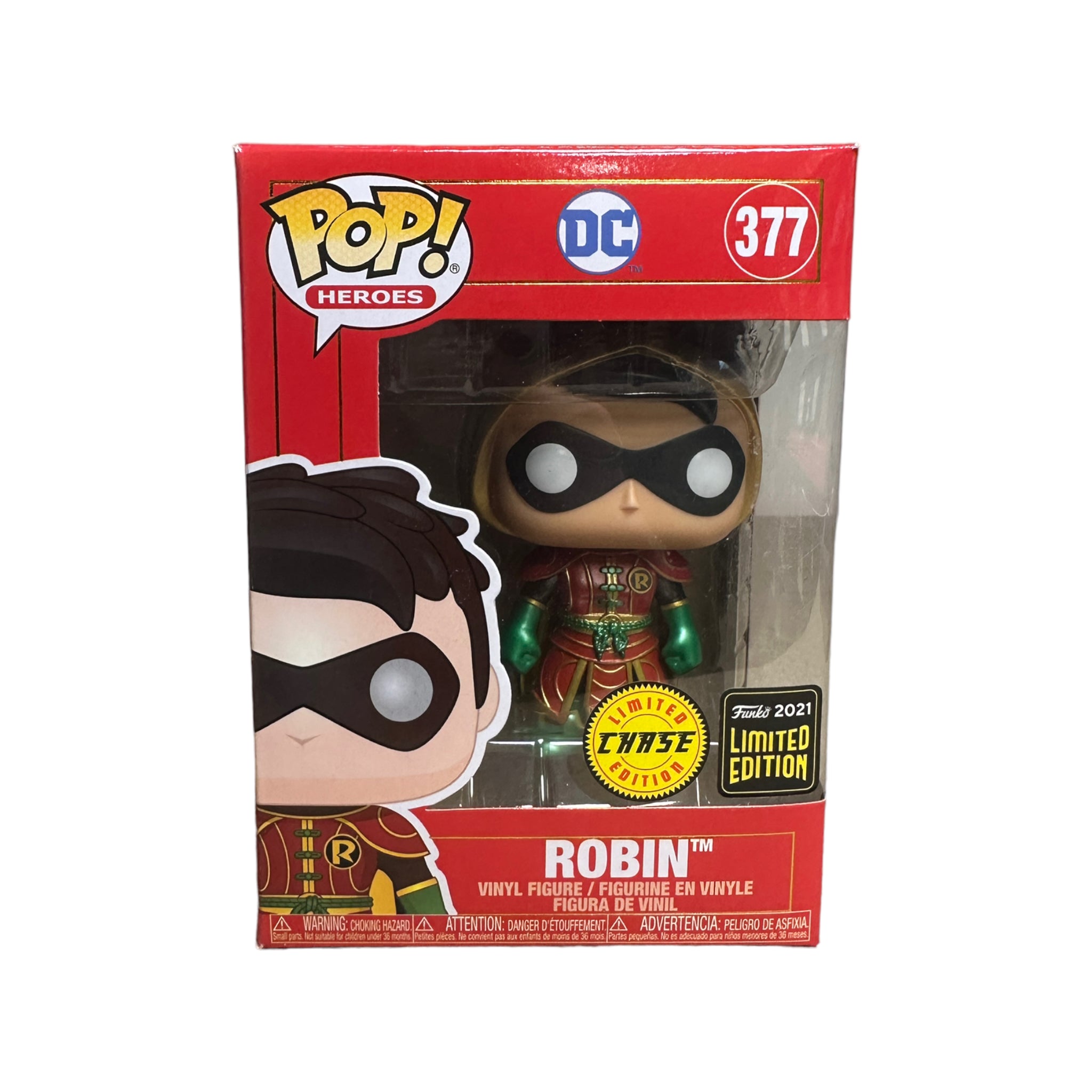 Robin #377 (Hooded Chase / Metallic) Funko Pop! - DC Imperial Palace - Asia 2021 Exclusive - Condition 7.5/10