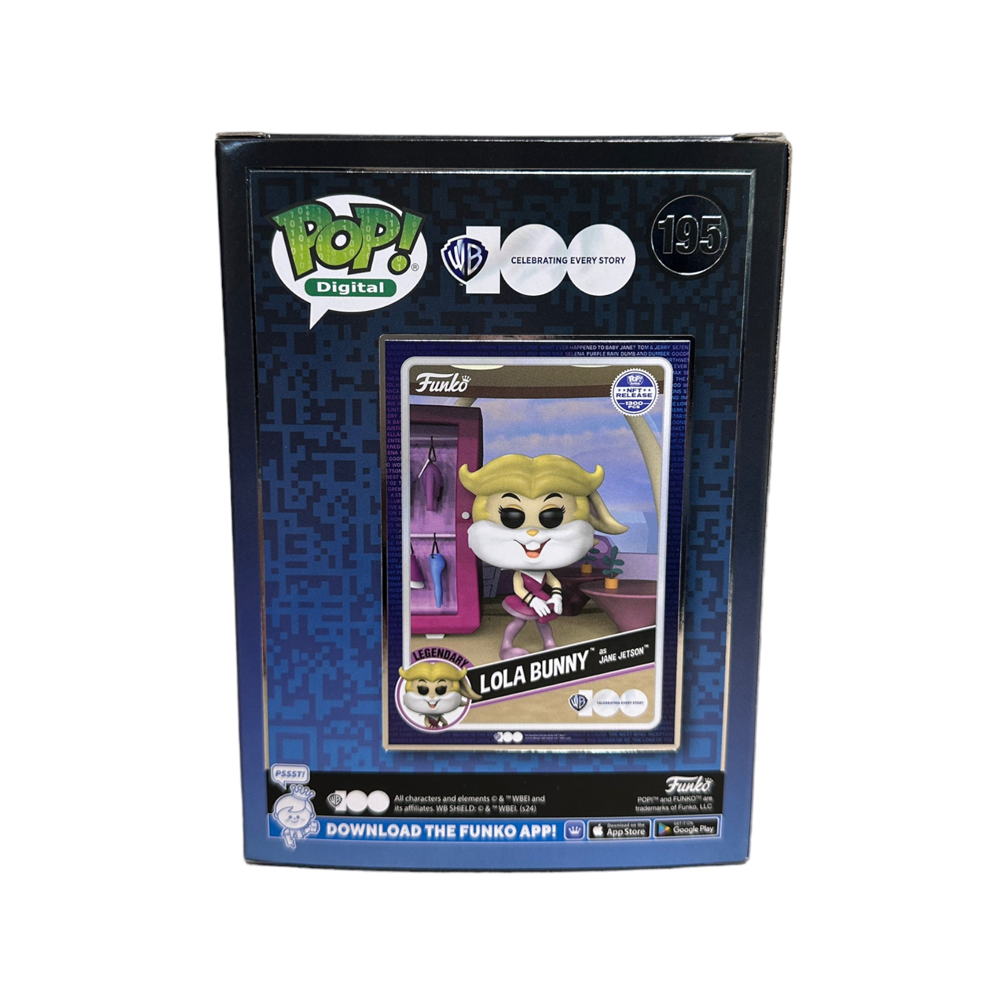 Lola Bunny as Jane Jetson #195 Funko Pop! - WB 100 - NFT Release Exclusive LE1300 Pcs - Condition 9.5/10