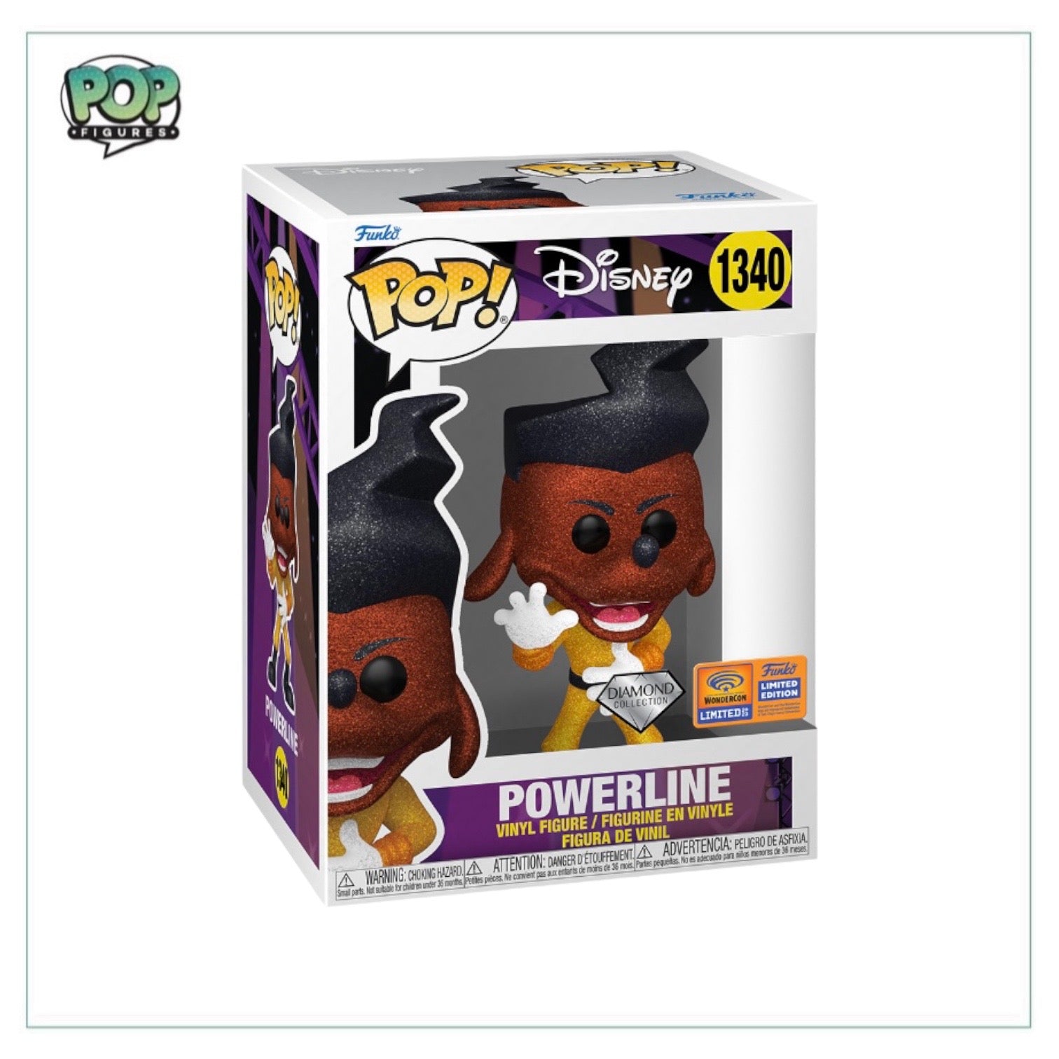 Powerline #1340 (Diamond Collection) Funko Pop And Loungefly Bag Bundle! - Disney - Wonder Con 2023 Official Convention Exclusive