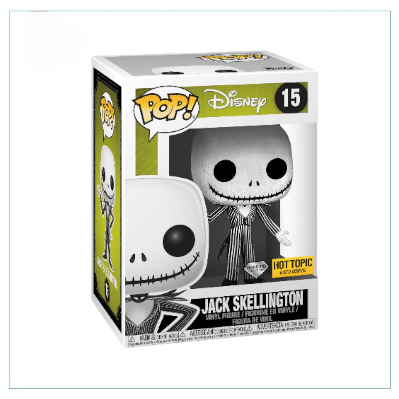 Jack Skellington #15 (Diamond Collection) Funko Pop! - The Nightmare Before Christmas - Hot Topic Exclusive