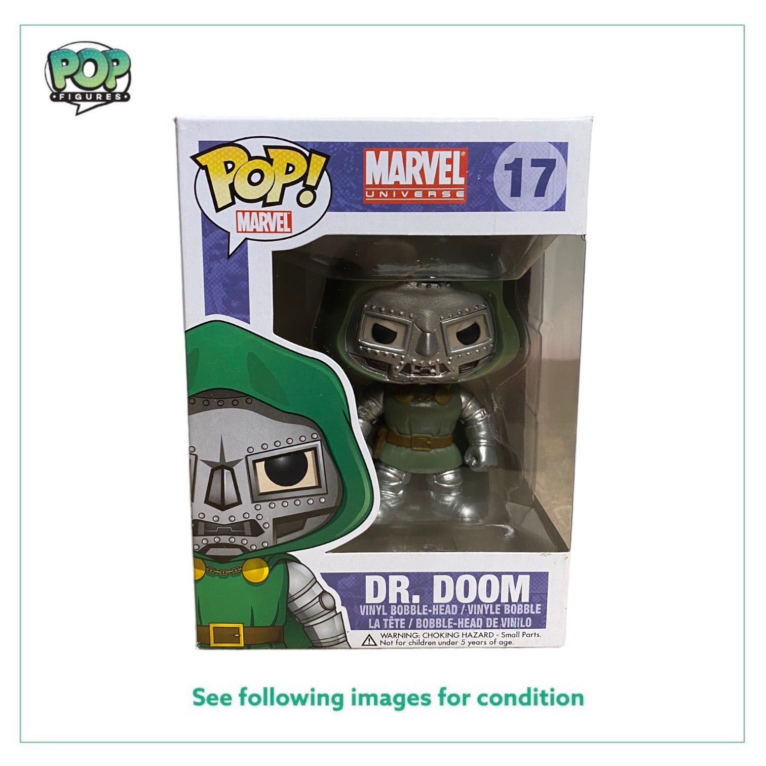 Dr Doom #17 Funko Pop! - Marvel Universe - 2013 Pop! - Condition 7.5/10