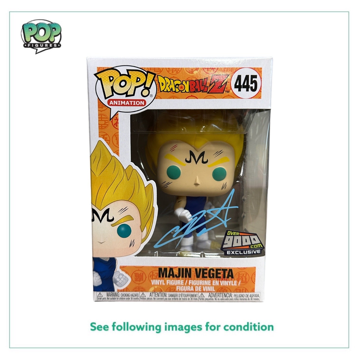 Christopher Sabat Signed Majin Vegeta #445 Funko Pop! - Dragon Ball Z - Over9000 Exclusive - Condition 9/10