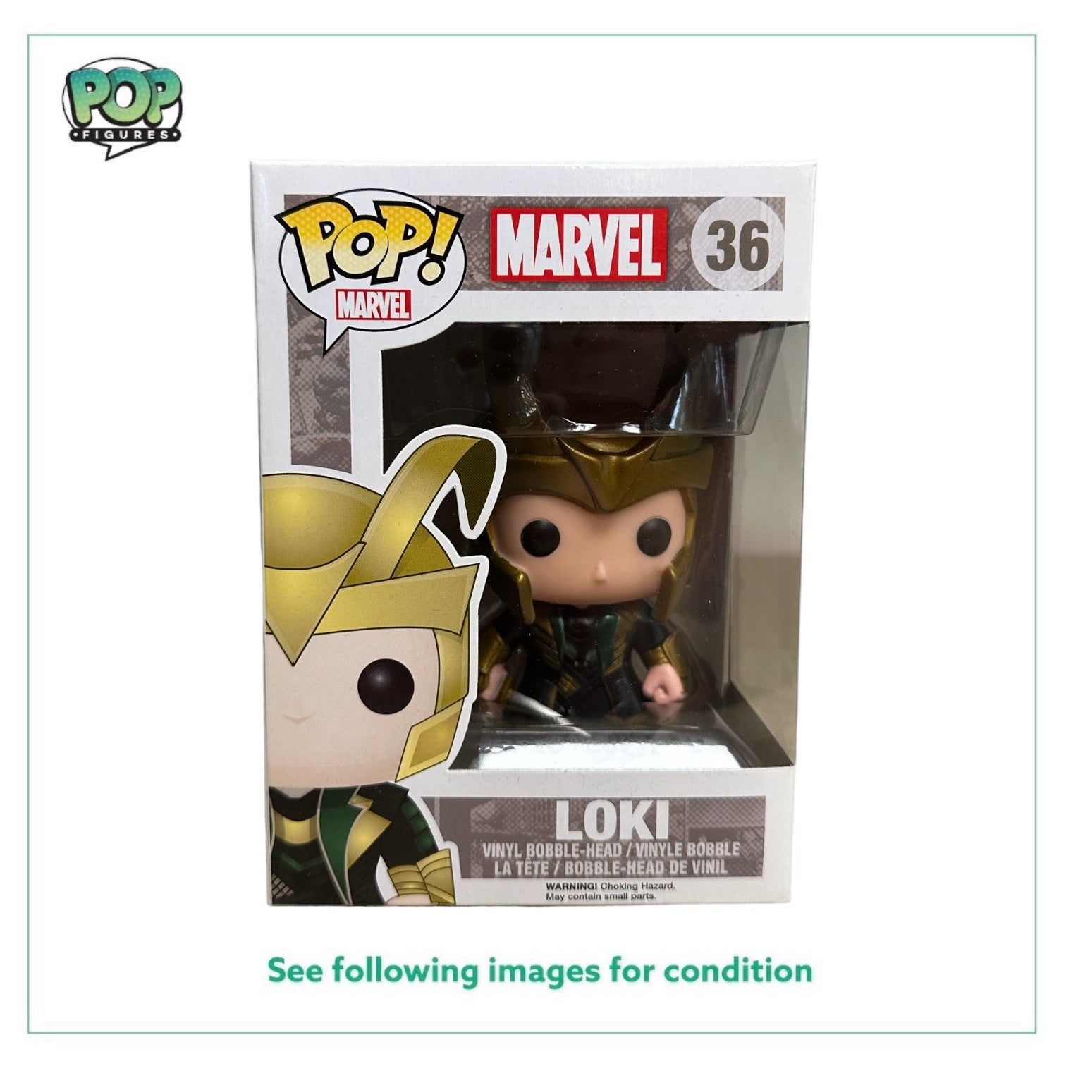 Loki #36 Funko Pop! - Marvel - 2015 Pop! - Condition 9/10