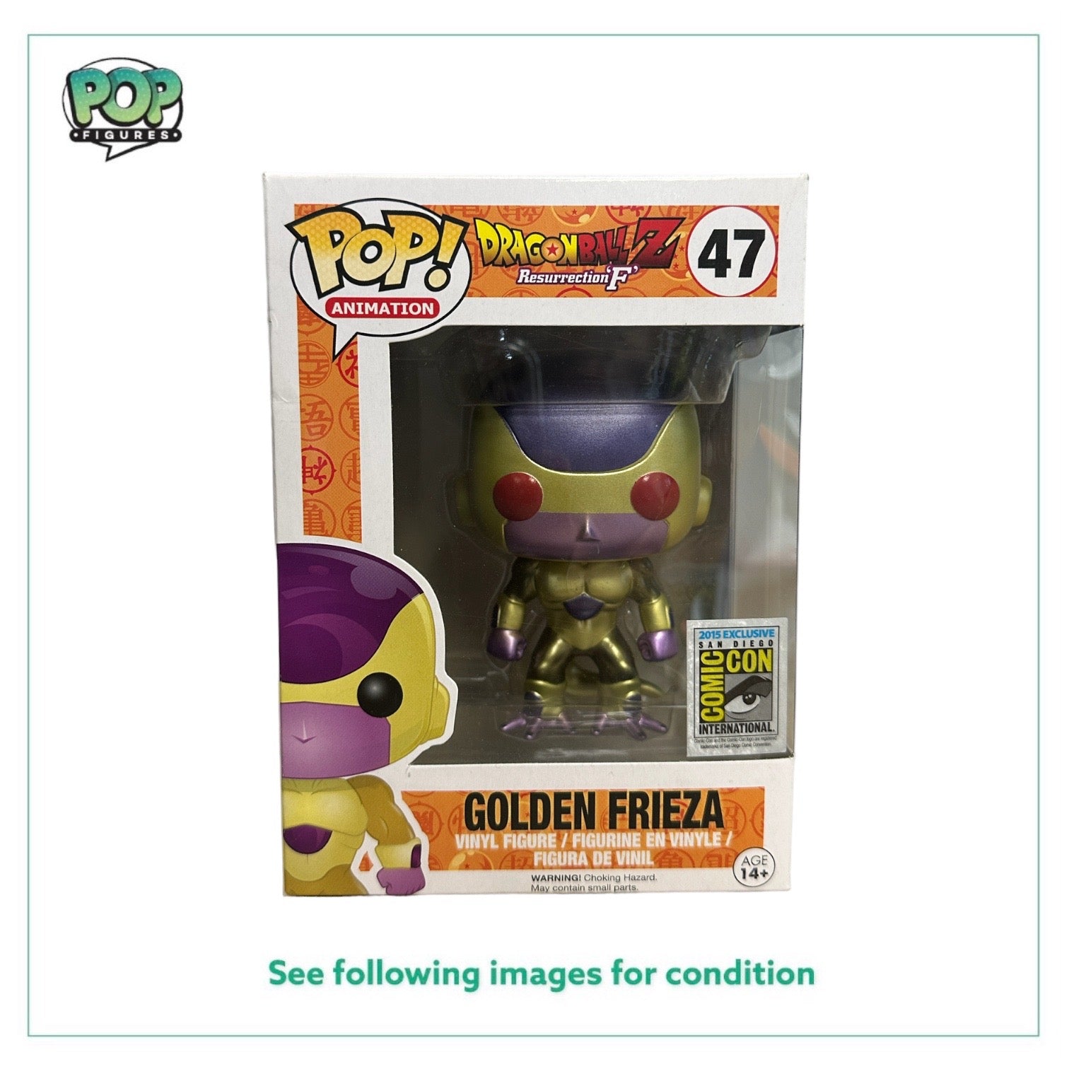 Golden Frieza #47 (Red Eyes) Funko Pop! - Dragon Ball Z Resurrection 'F' - SDCC 2015 Official Convention Exclusive - Condition 6.5/10