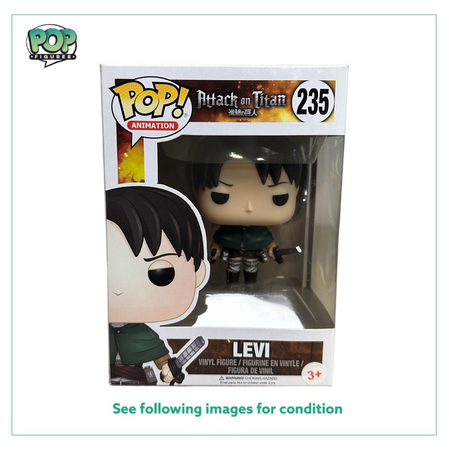 Levi #235 Funko Pop! - Attack on Titan - 2017 Pop! - Condition 9/10