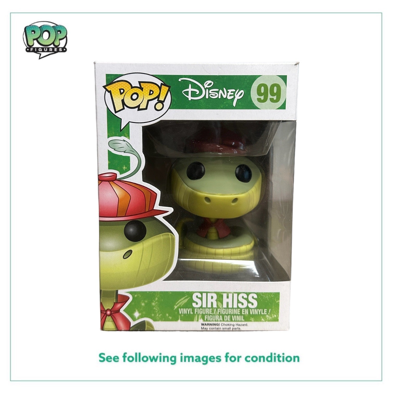 Sir Hiss #99 Funko Pop! - Disney Series 6 - 2014 Pop! - Condition 7.5/10