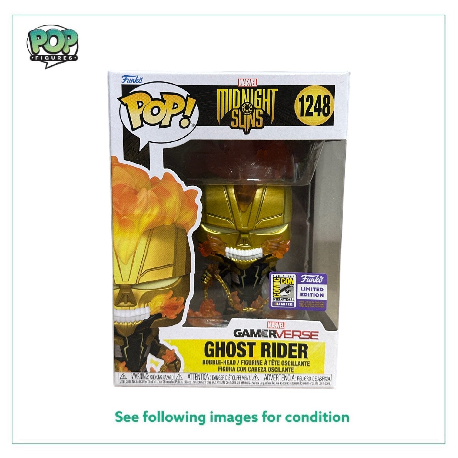 Ghost Rider #1248 Funko Pop! - Midnight Sons - SDCC 2023 Official Convention Exclusive - Condition 9.5/10